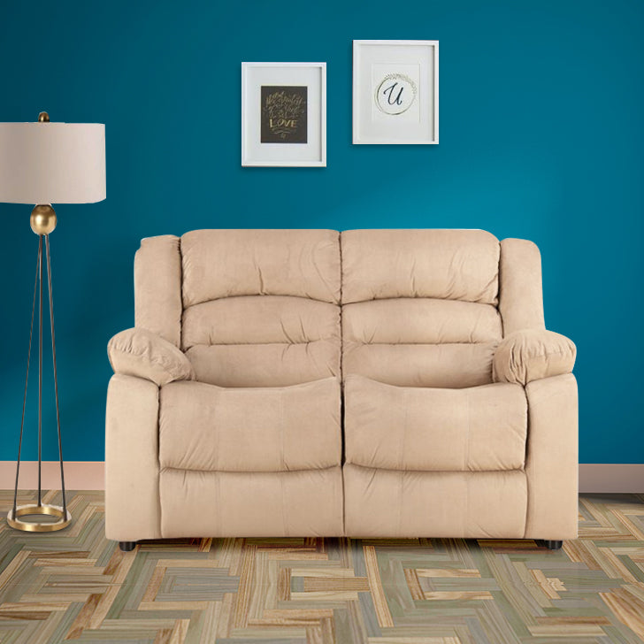 Bradford Fabric Two Seater Sofa in Beige Colour