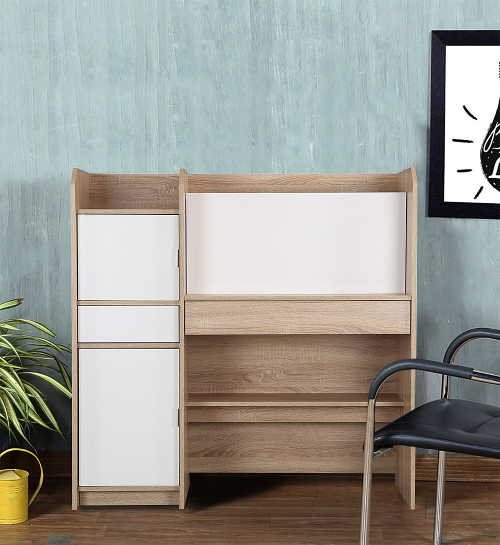 Florence Study Table in White Colour