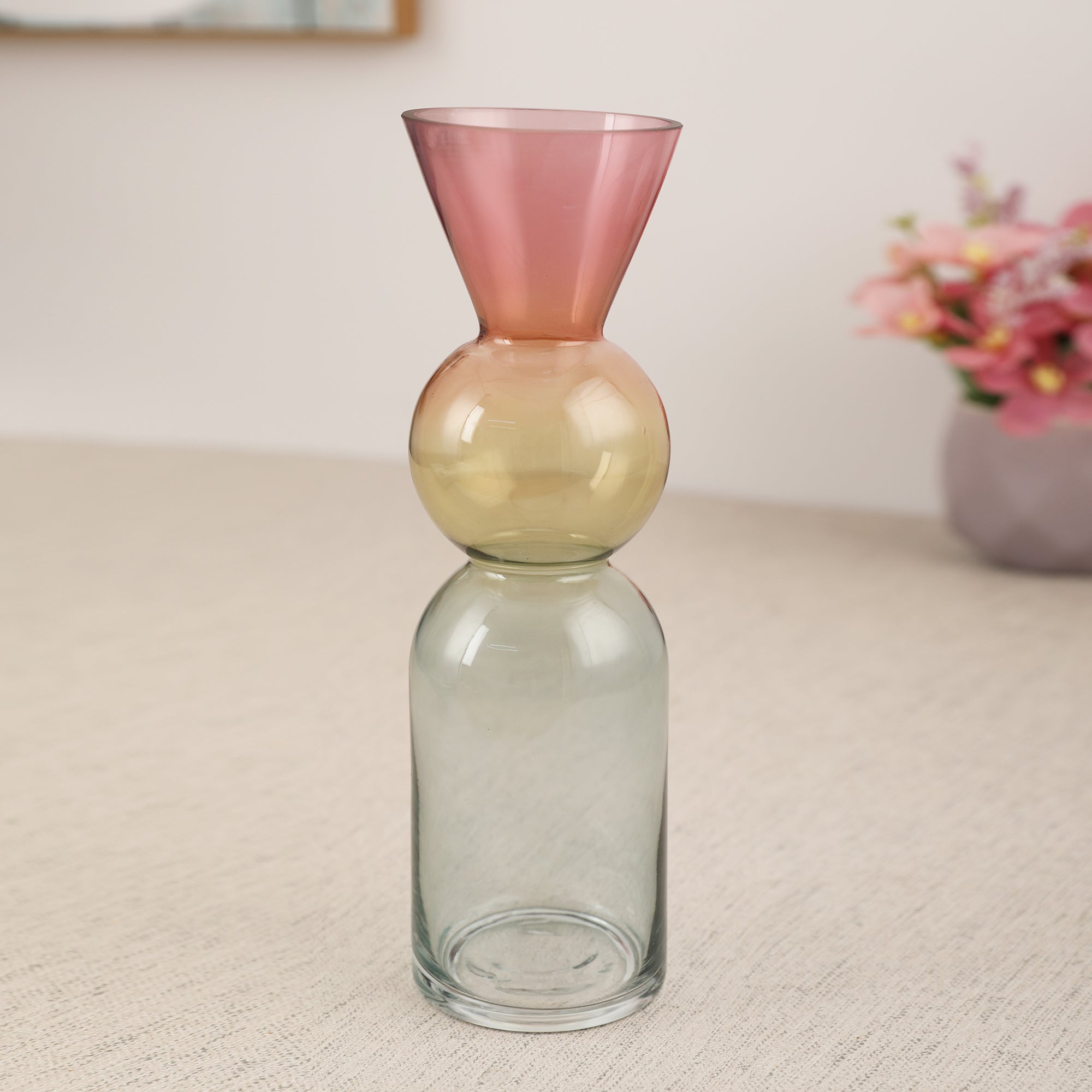 Monique Pop Glass Vase 29Cm in Multi Colour