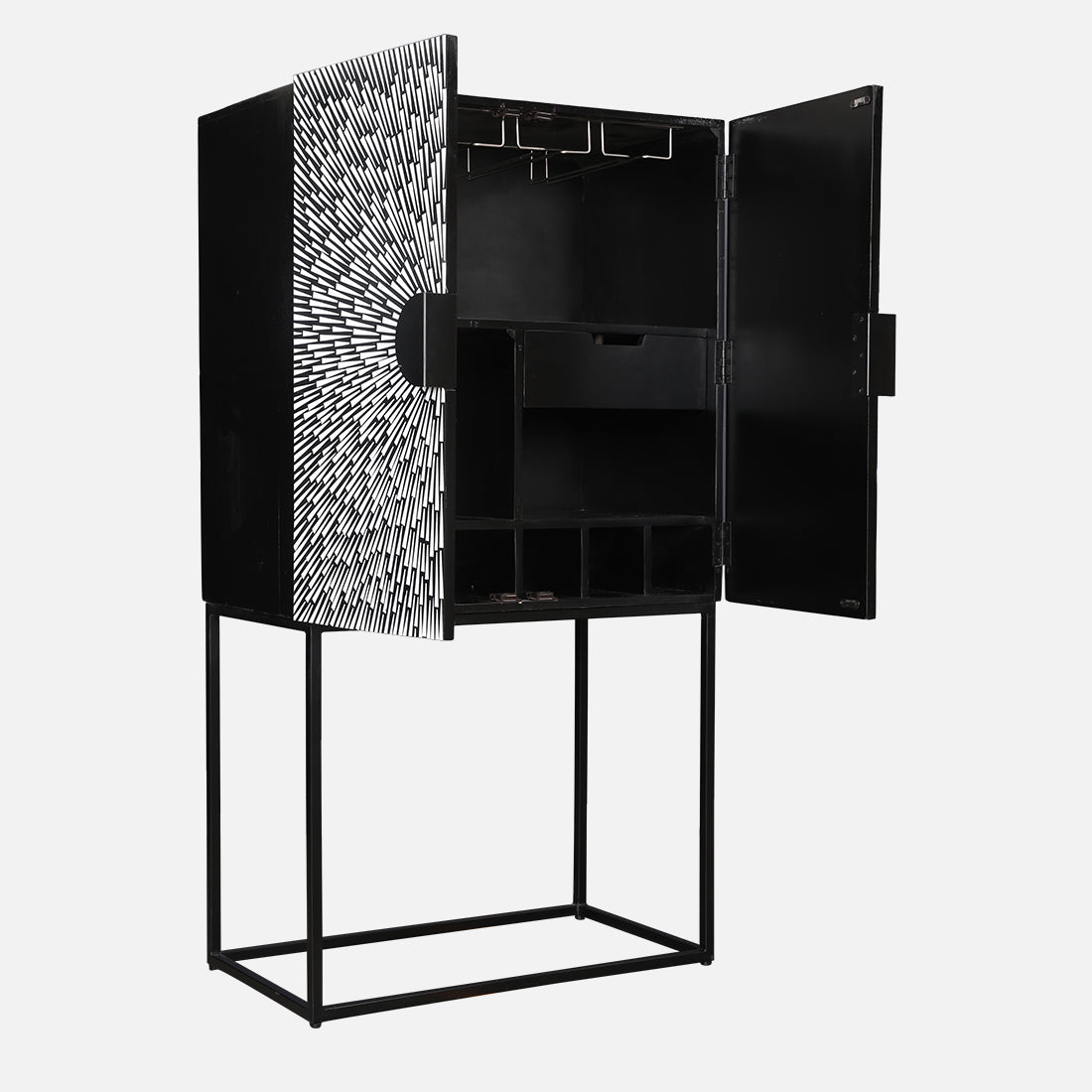 Ember  Bar Unit in White and Black Colour
