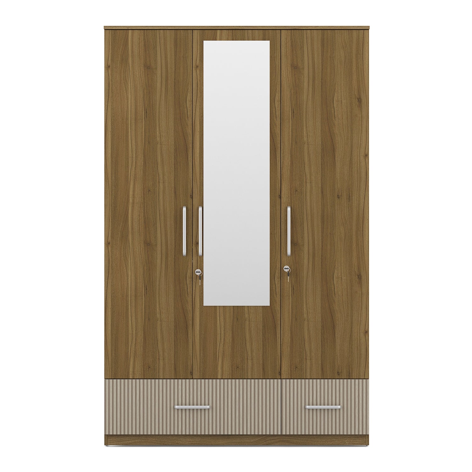 Diago Queen Bed Box Storage with Three Door Wardrobe Set