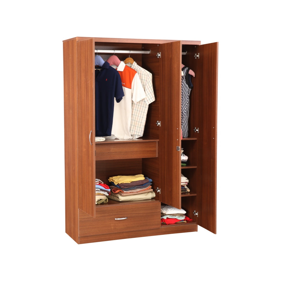 Ultima 3 door wardrobe in Walnut Colour