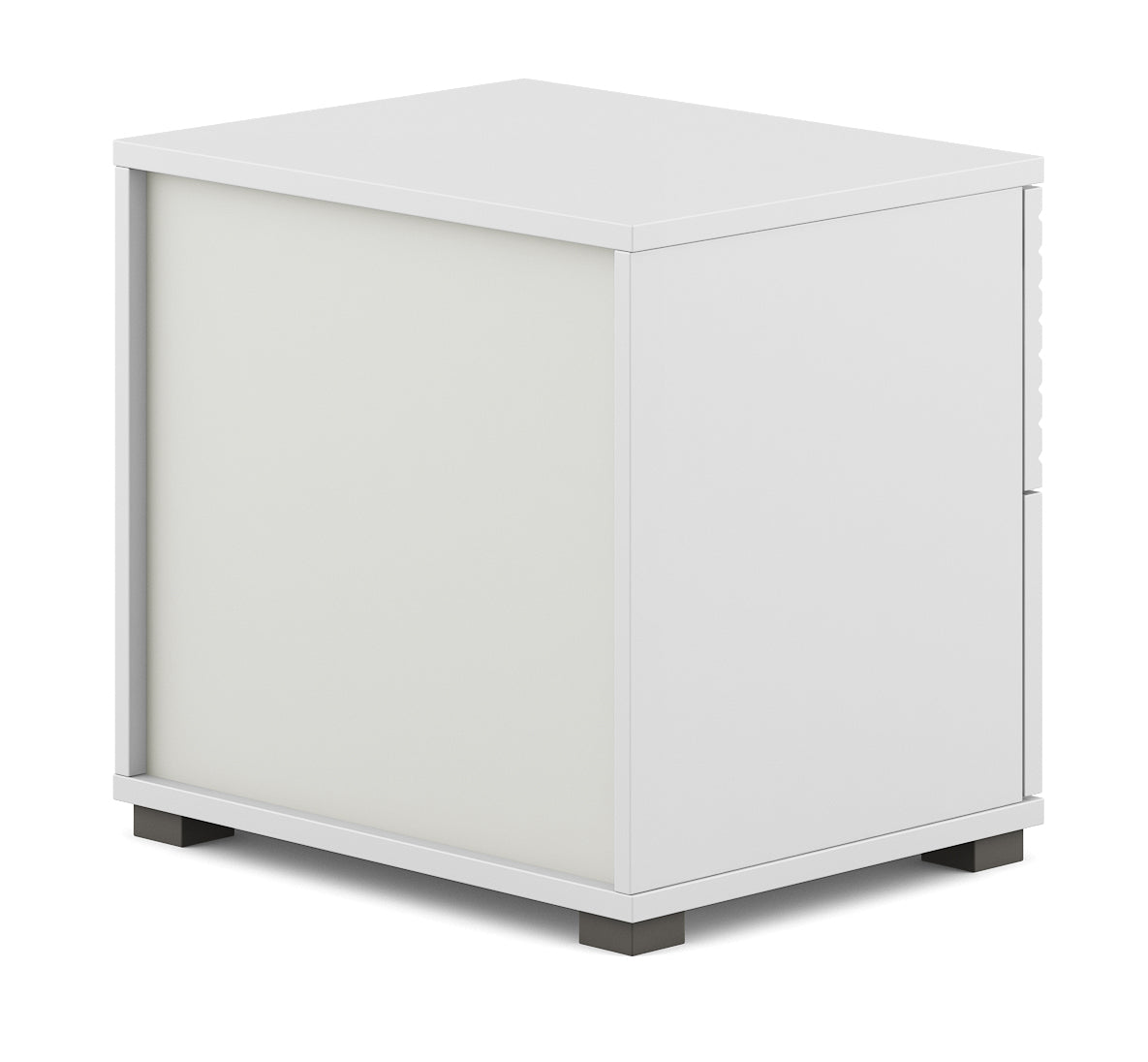 Gwen  Night Stand in White  & Denim Colour
