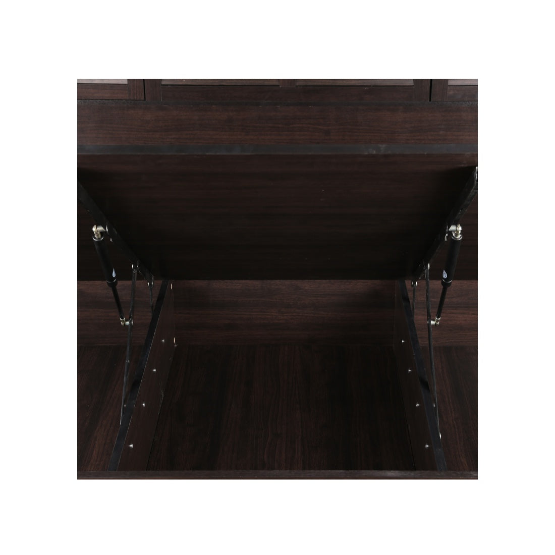Bolton Queen bed with Hydraulic storage in Wenge Colour