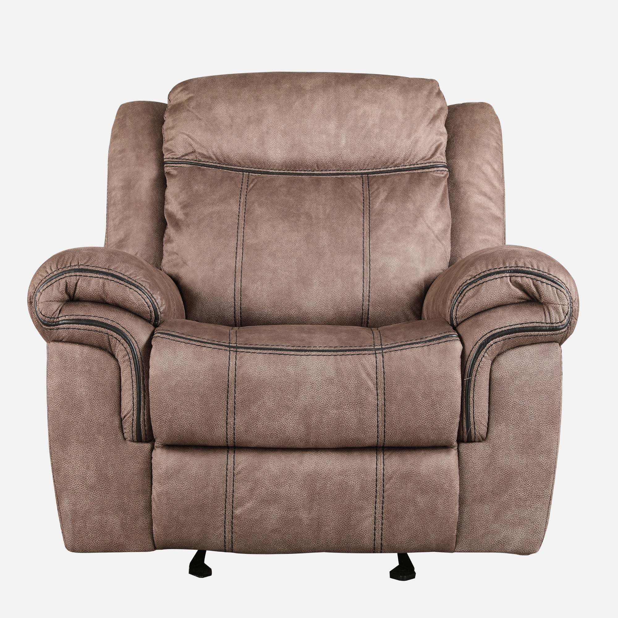 Enfield Fabric 1 Seater Rocker Recliner in Brown Colour