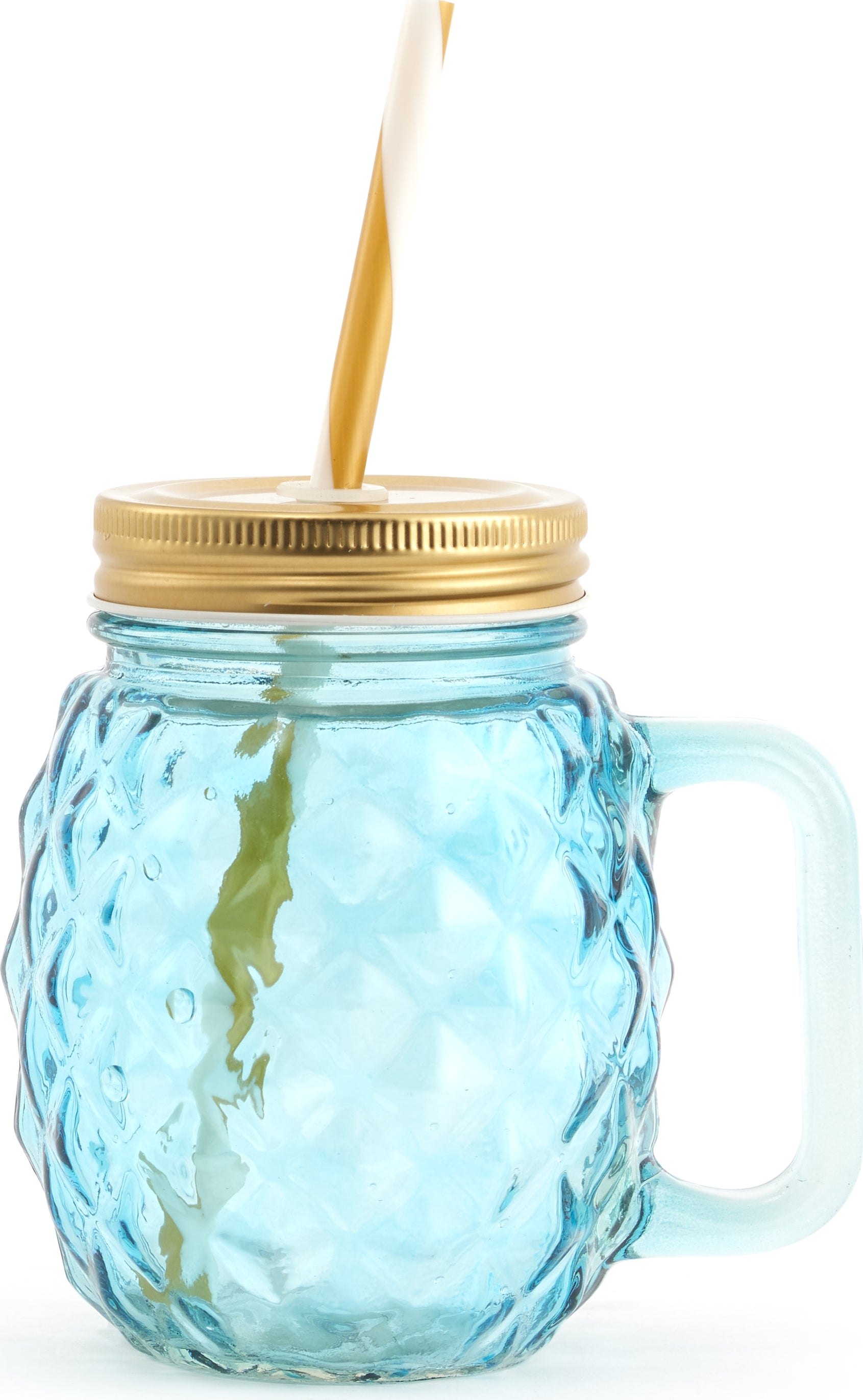 Bahamas Glass Pineapple Jar 400 ml in Teal Colour