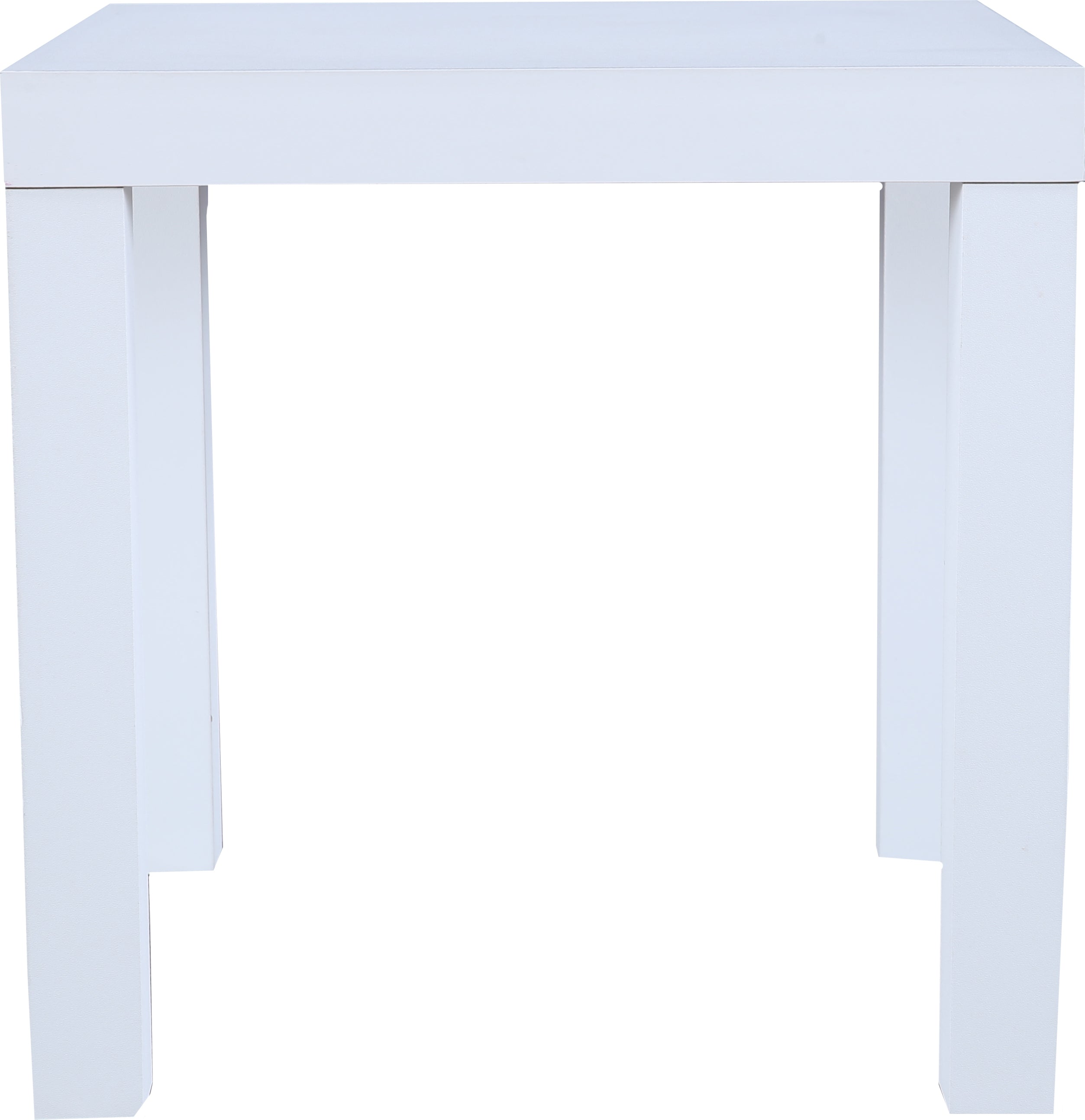 Larix Engineered Wood Side Table in White Colour
