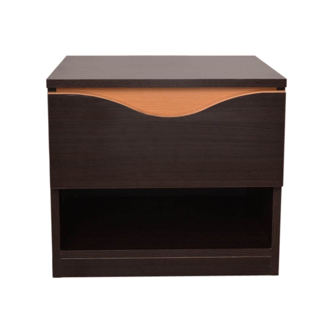 Swirl Night Stand in Wenge Colour