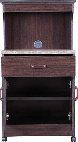 Murano Marble Finish Top Microwave Unit in Wenge Colour