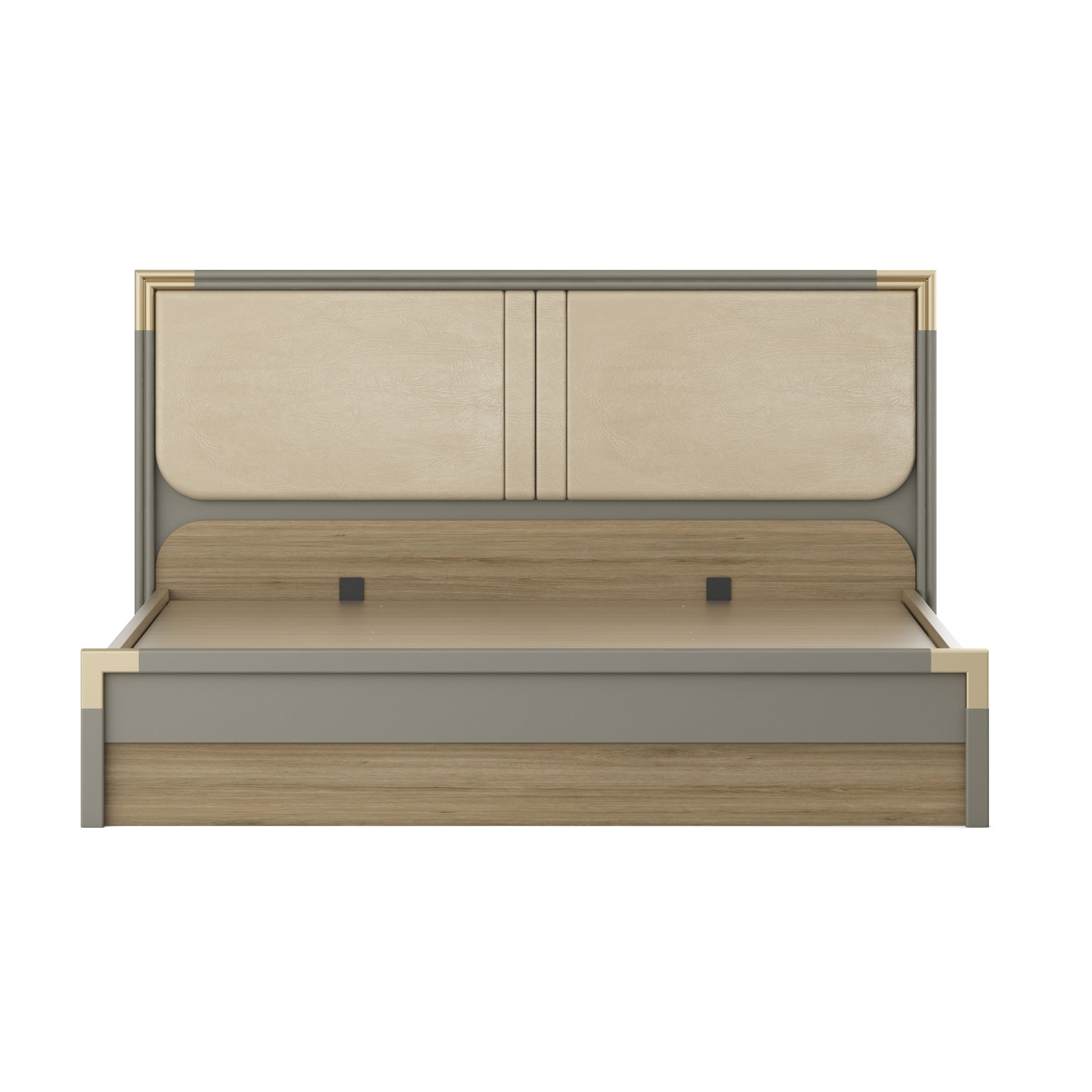 Asa Engineered Wood King Bed in Santana Oak Colour