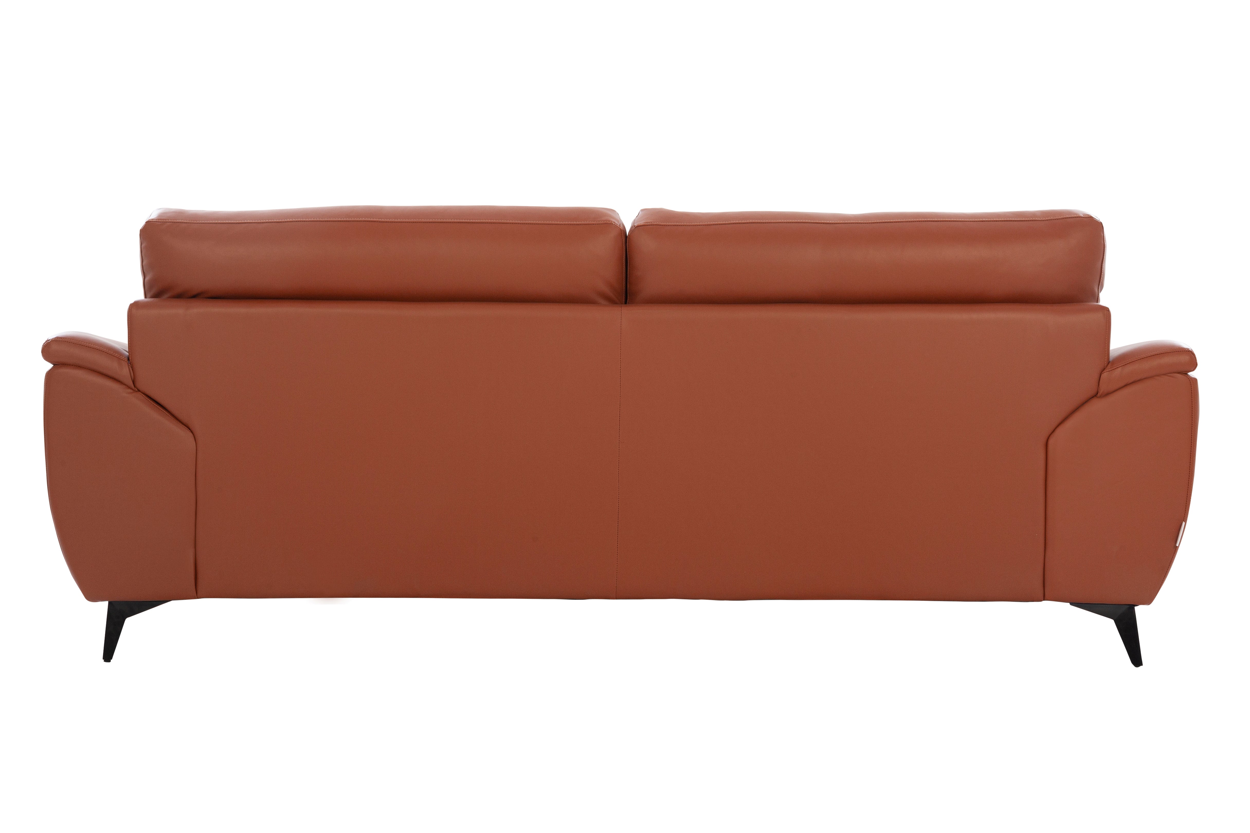 Genova Letherette 3 Seater Sofa in Tan Colour