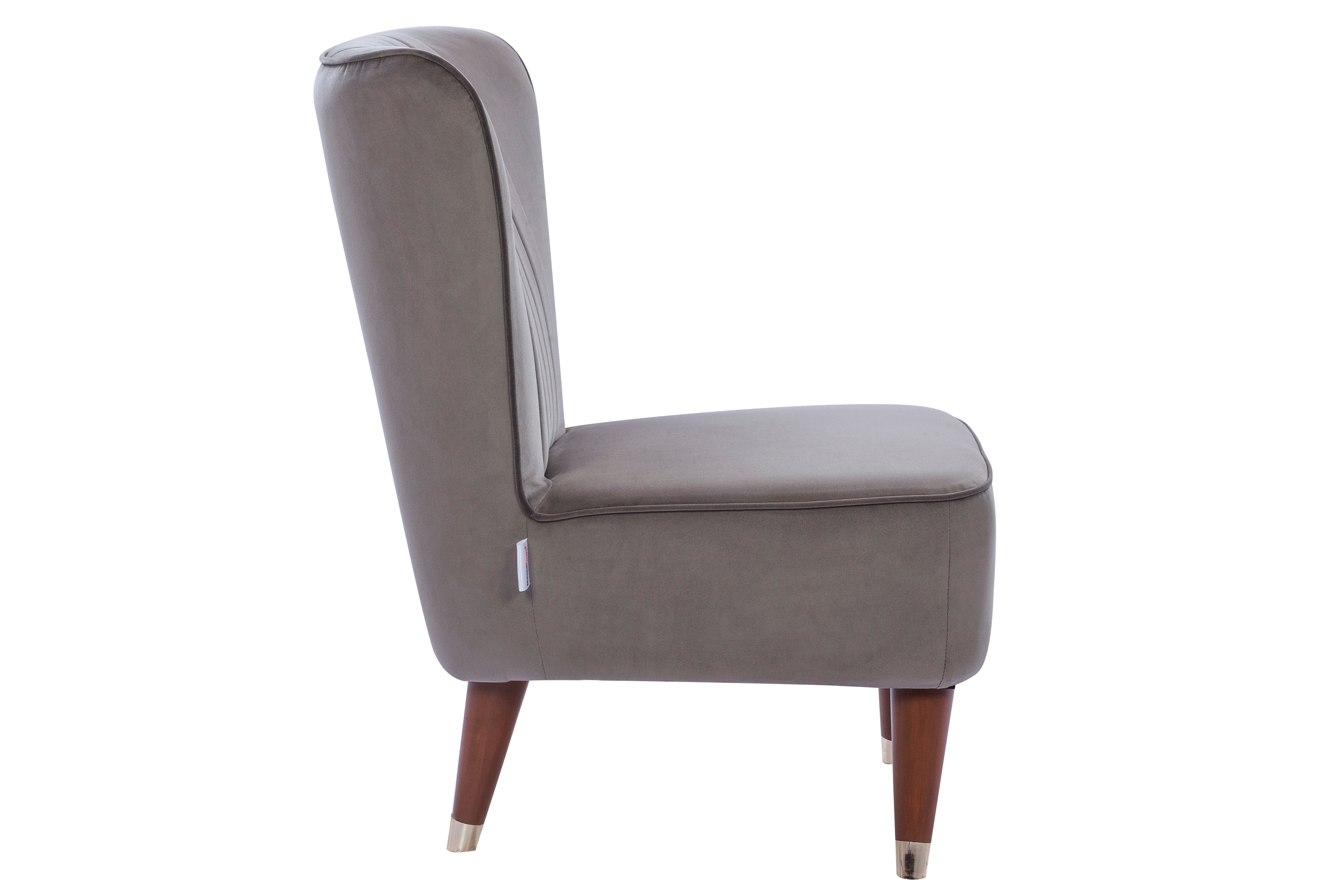 Jane Velvet Accent Chair in Dark Grey Colour