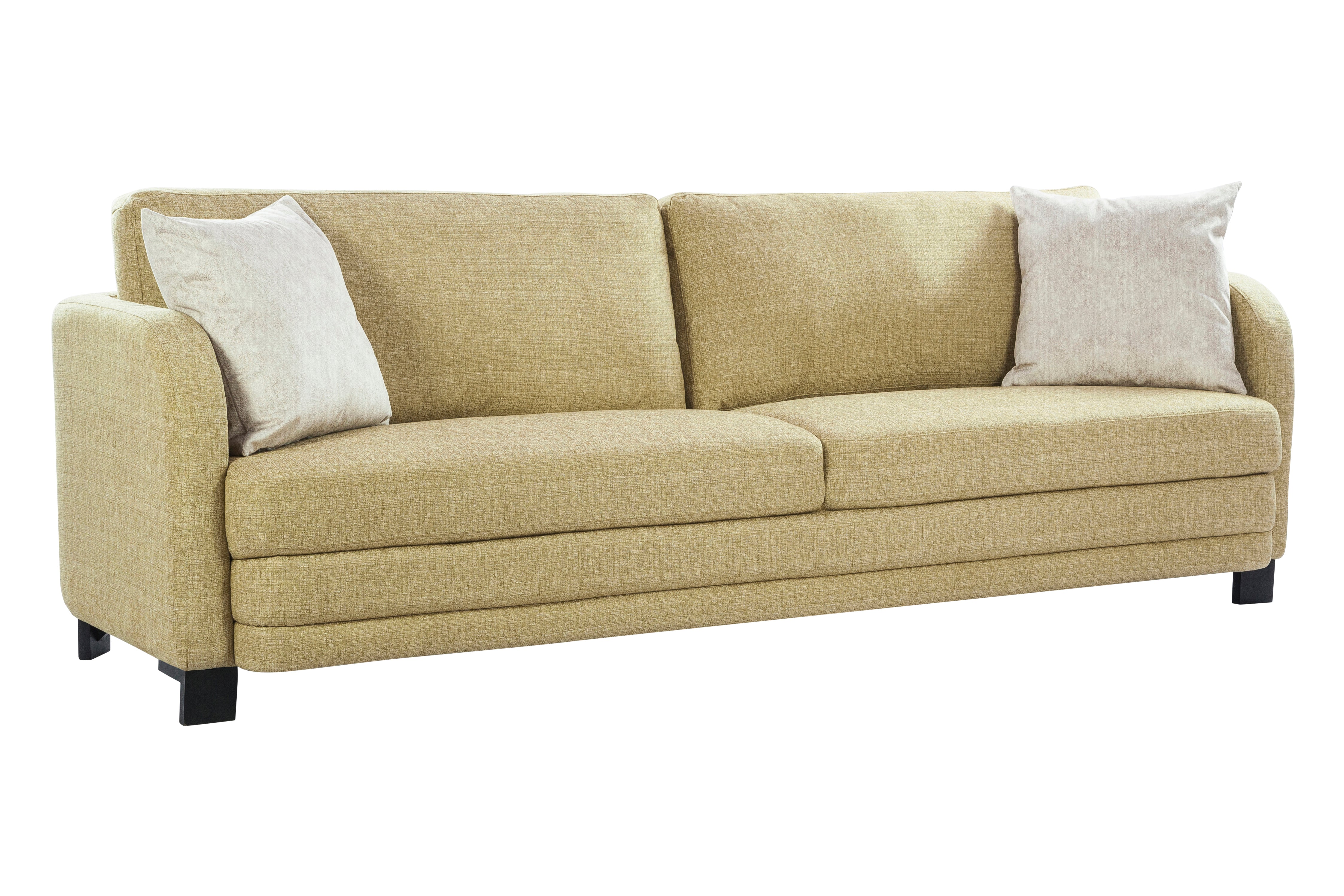 Grace Fabric Four Seater Sofa in Olive Colour