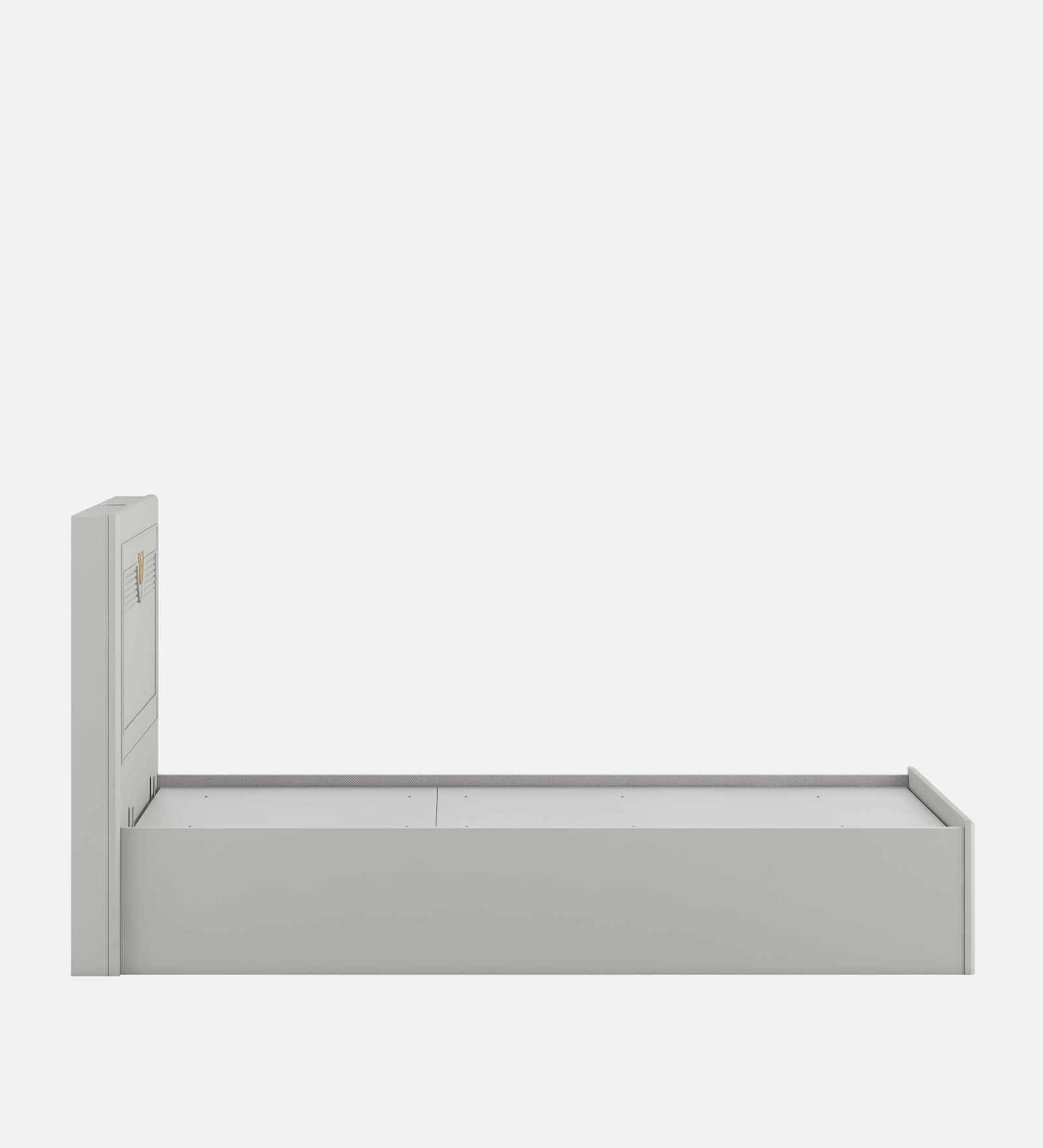 Akira Queen Bed With Full Hydraulic Storage Pumic Grey