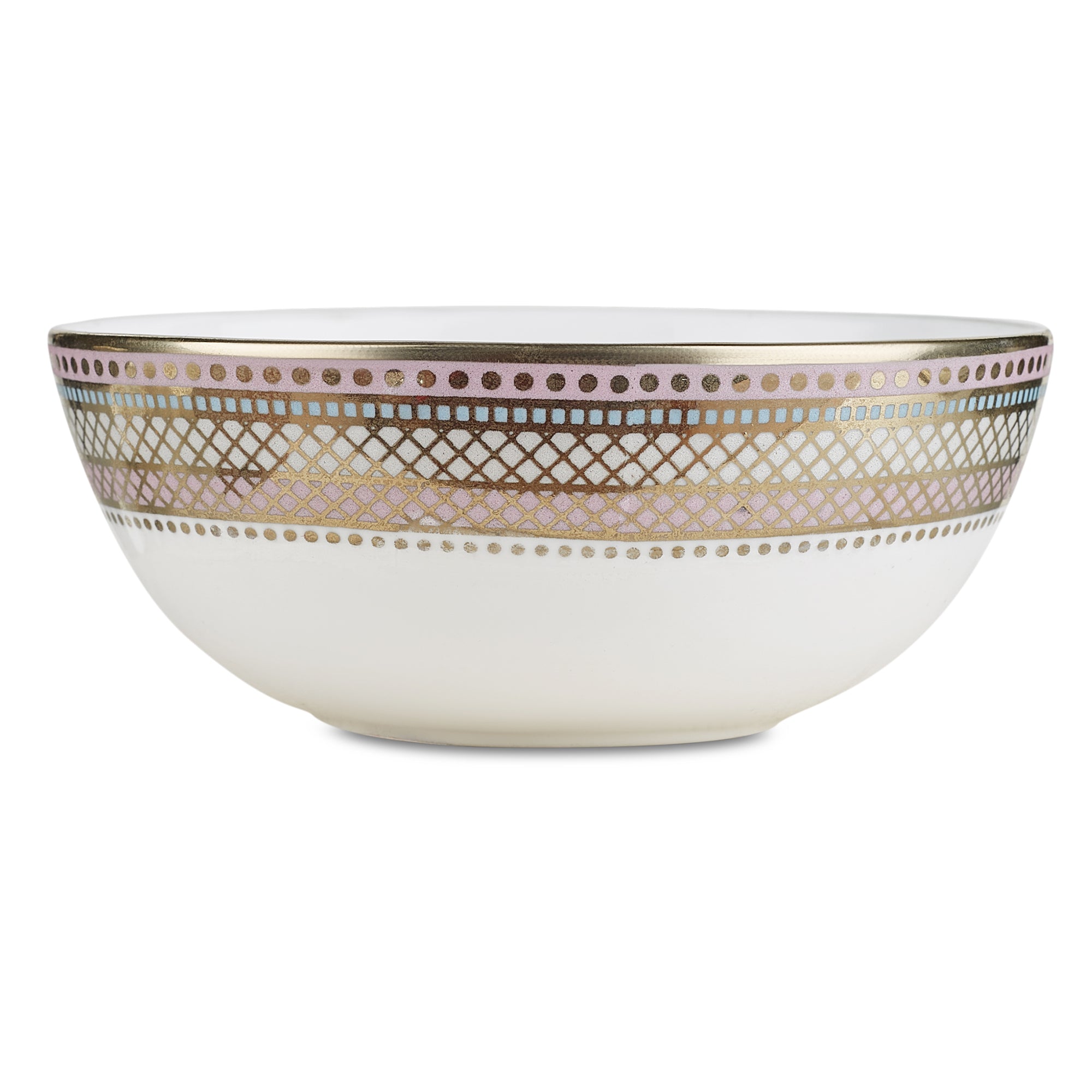 Amour Charlotte Bone China Veg Bowl 10 Cm in White Colour