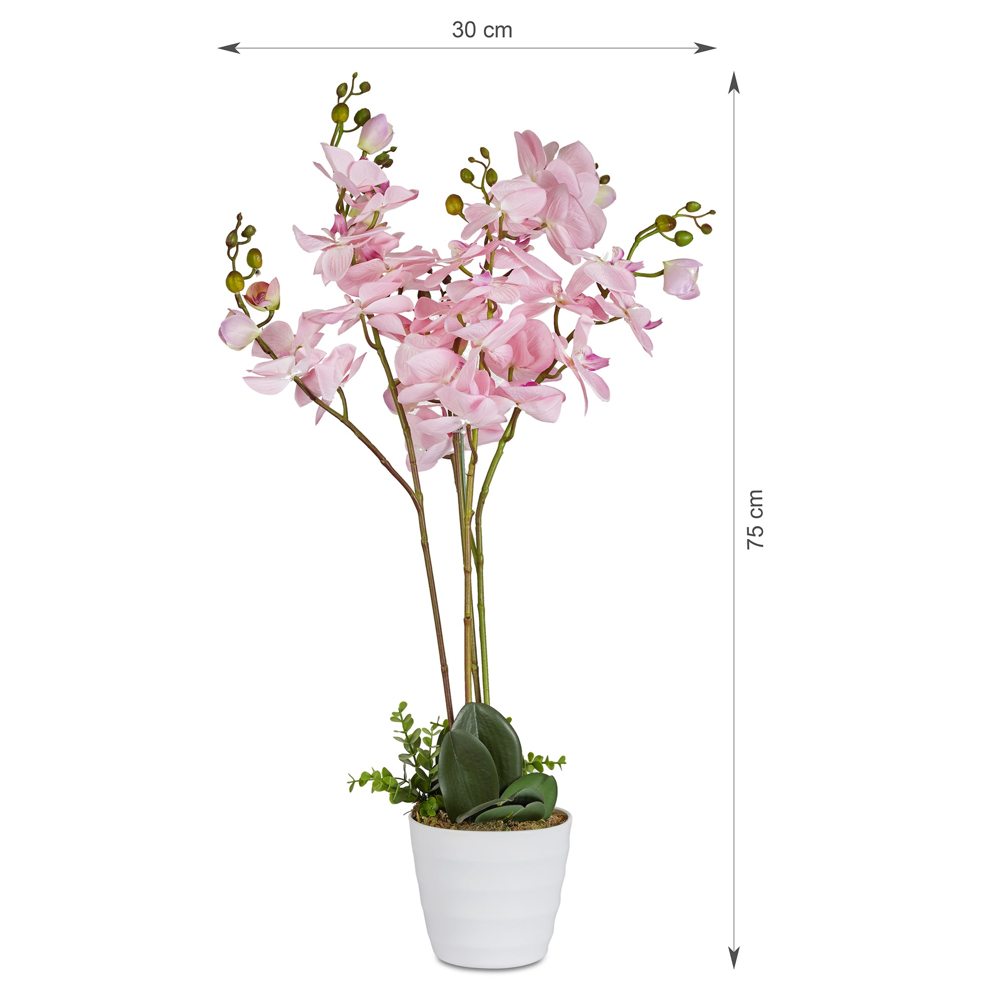 Ilana Artificial Orchid Potted Plant 75Cm in Pink Colour