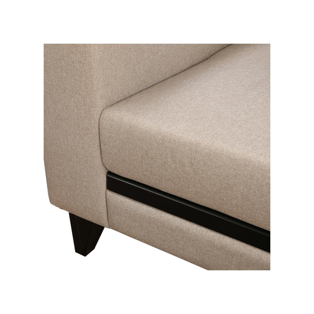 Garcia Fabric Single Seater Sofa in Beige Colour