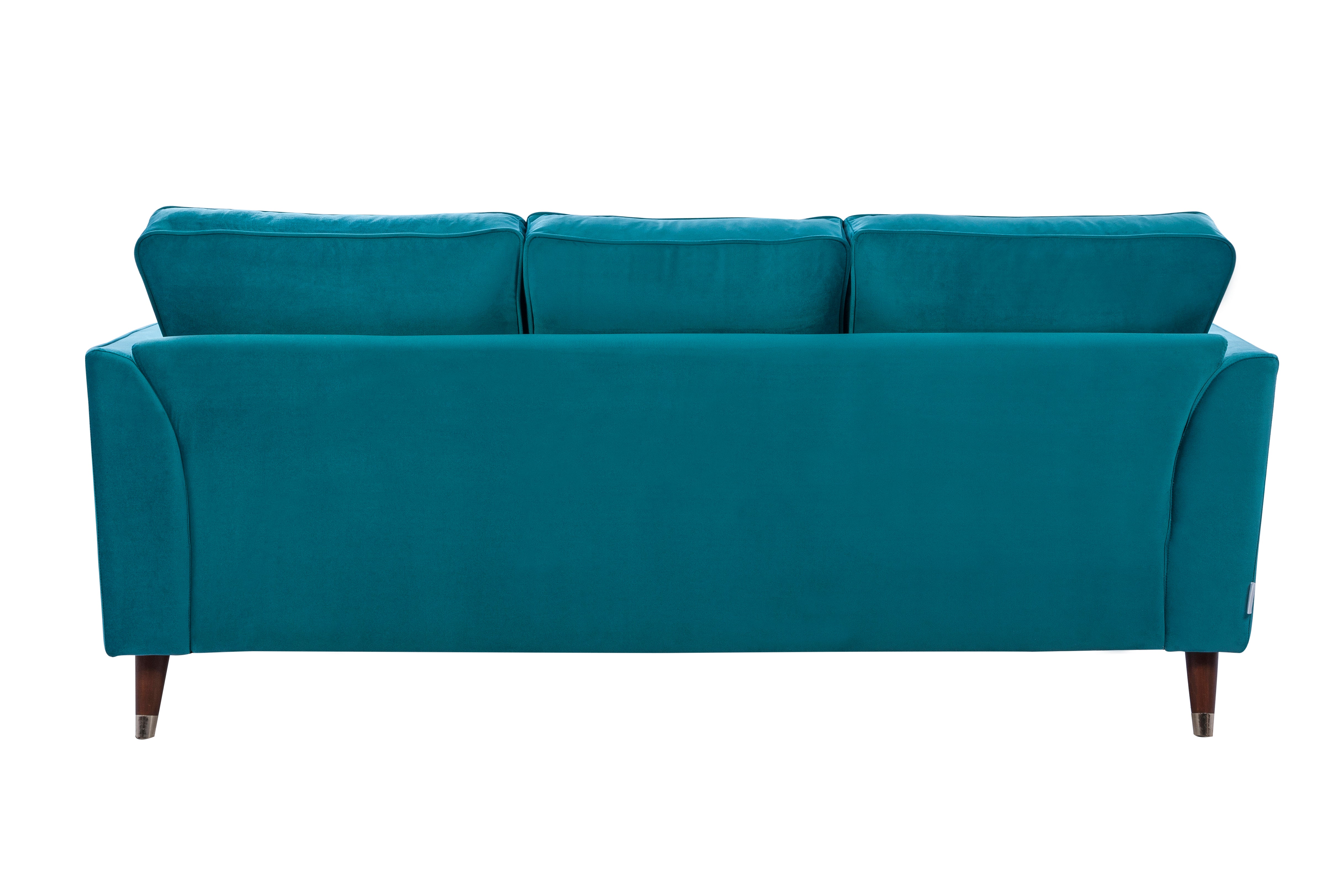 Magnific Velvet Three Seater Sofa in Green Colour