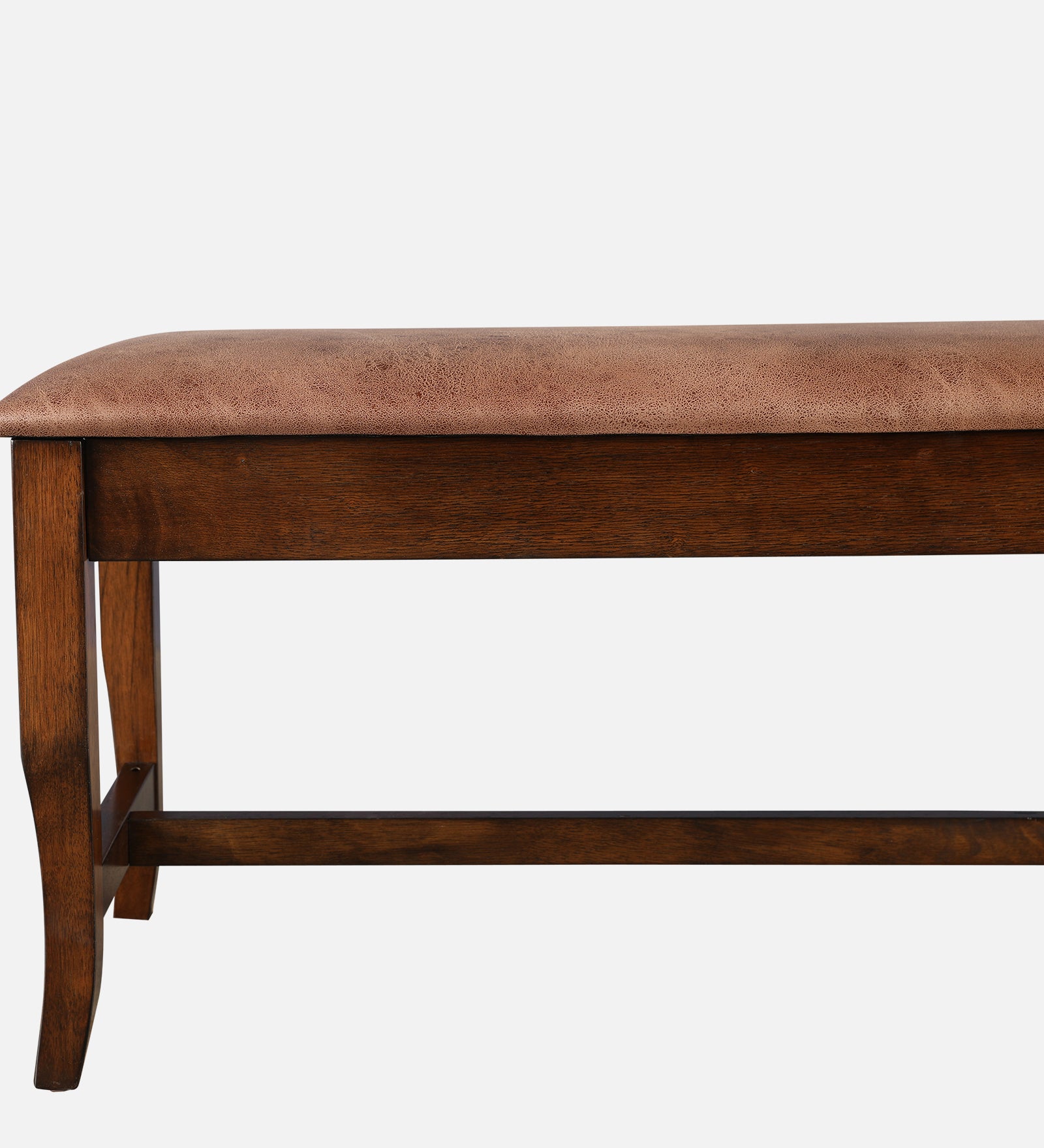 Nexus Marble Finish Six Seater Dining Set With Bench in Antique Cherry Colour