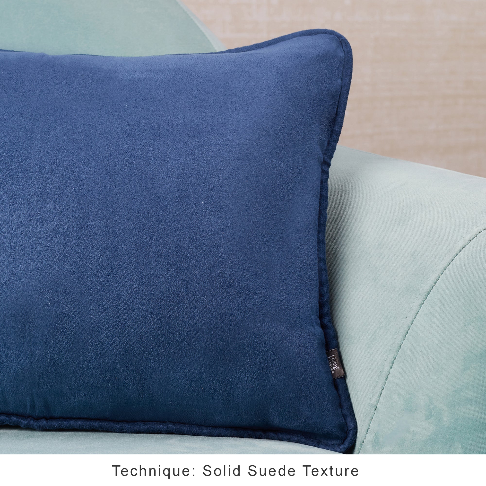 Nora Shades  Reversible Solid Cushion Cover 30X45 Cm in Navy Colour