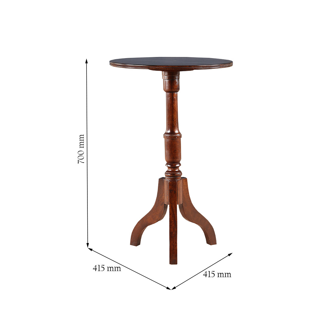 Walter Mango Wood Table in Walnut Colour