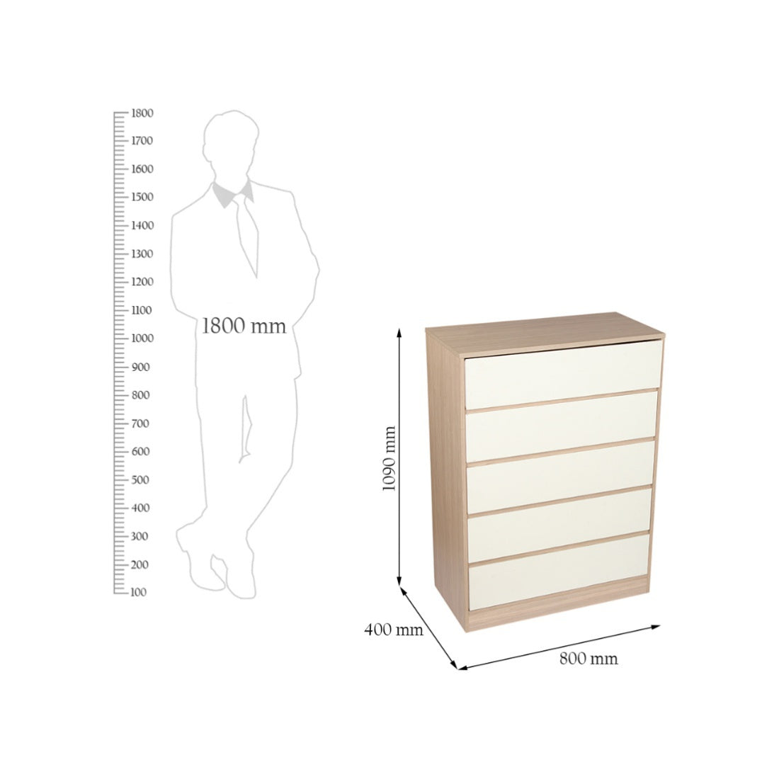 Ambra Chest Of Five Drawers