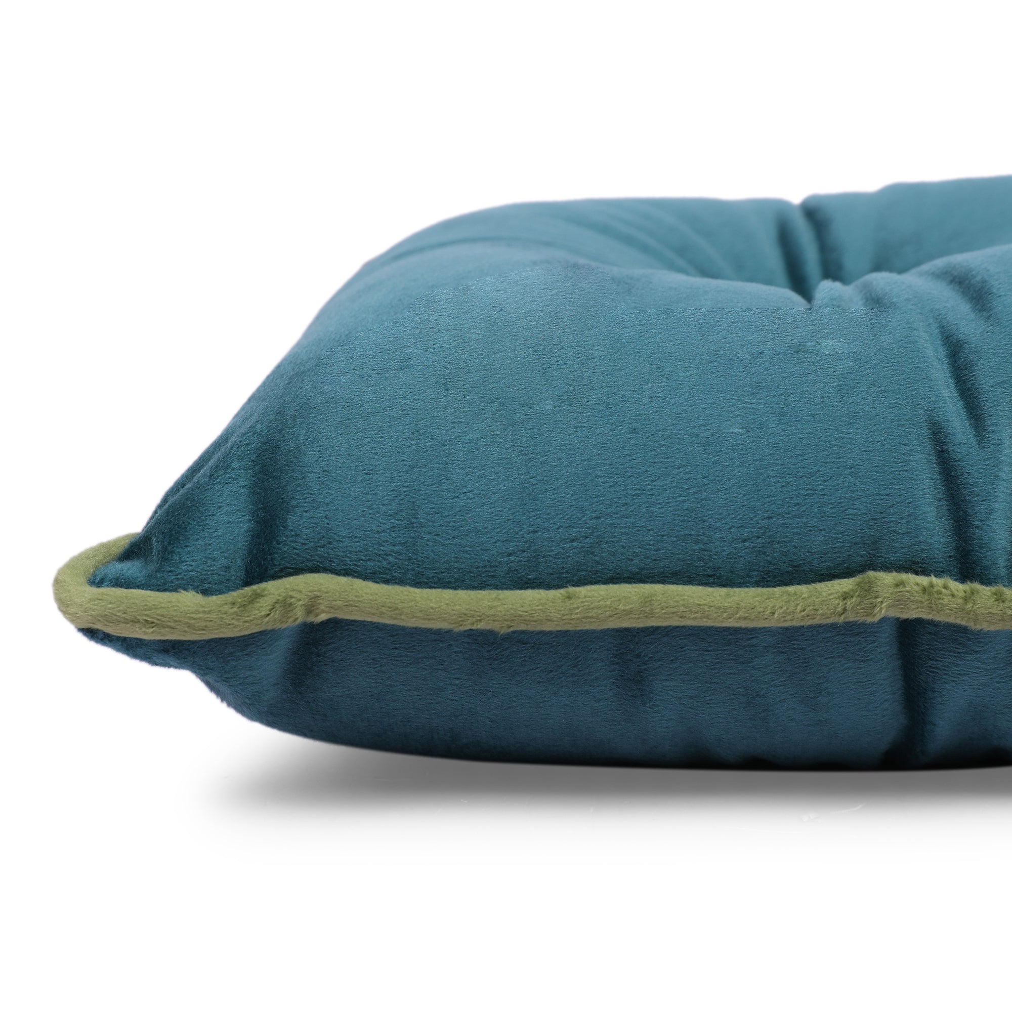 Velvet Solid Dori Filled Cushion Aqua, 30X45cm