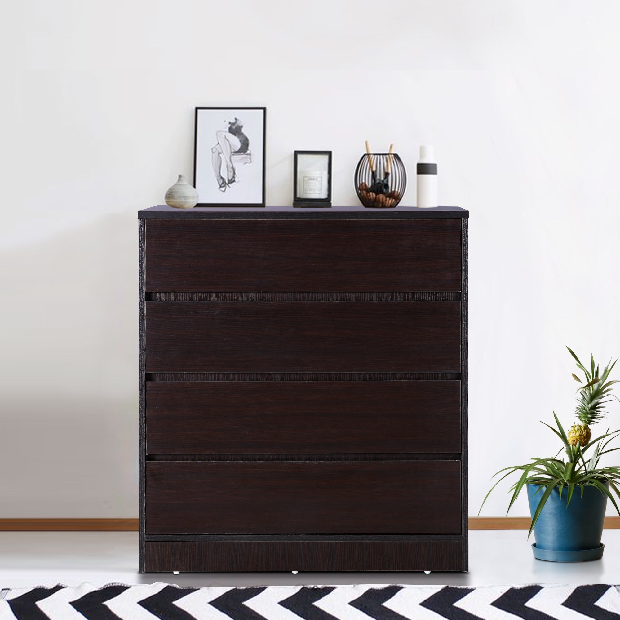 Basic Chest of 4 Drawer in Wenge Colour