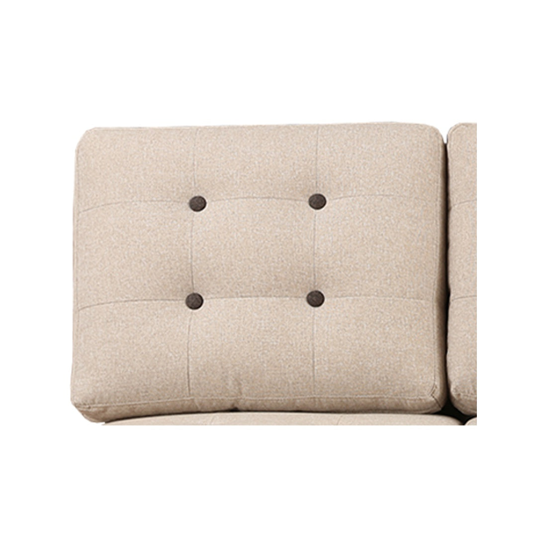 Garcia Fabric 5 Seater Sofa with Right Hand Side Lounger in Beige Colour