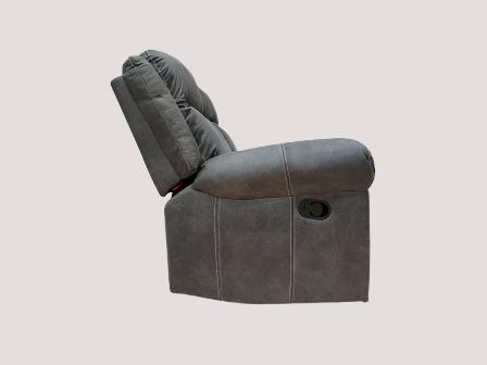 Enfield Fabric 2 Seater Recliner with Console in Grey Colour