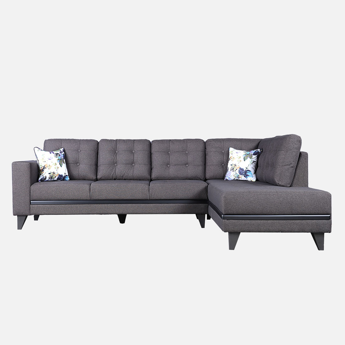 GARCIA Fabric Lounger in Dark Brown Colour