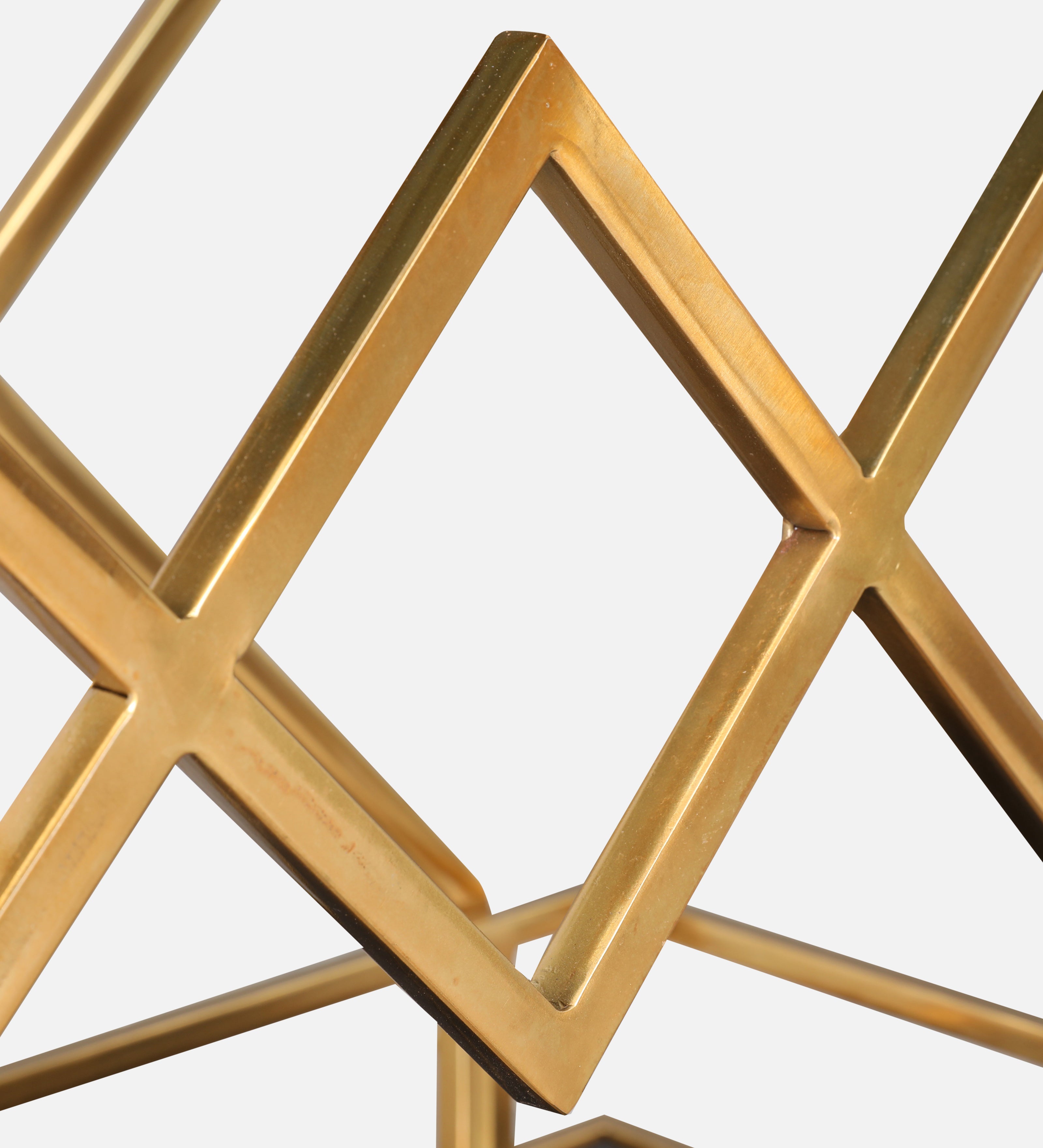 Turin Metal Serving Trolley in Gold & Black Colour