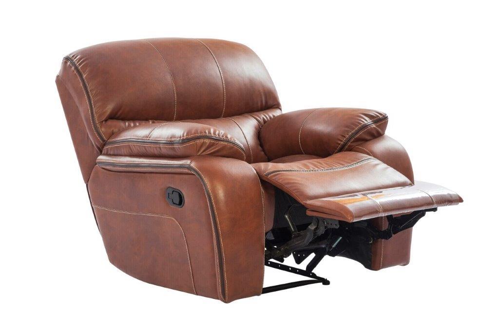Tigris Leatherette Single Seater Recliner in Brown Colour