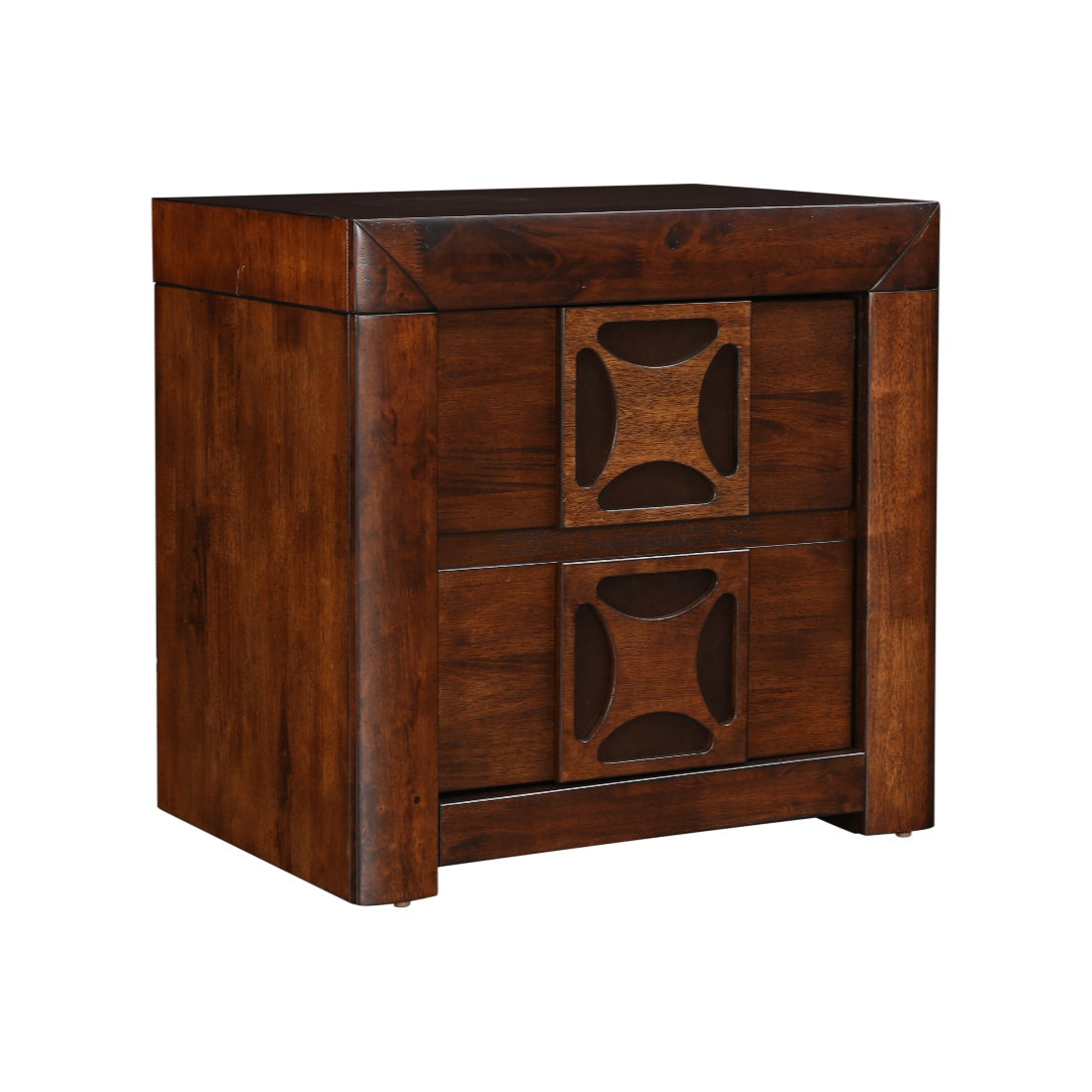 Casablanca Solidwood Night Stand in Walnut Colour
