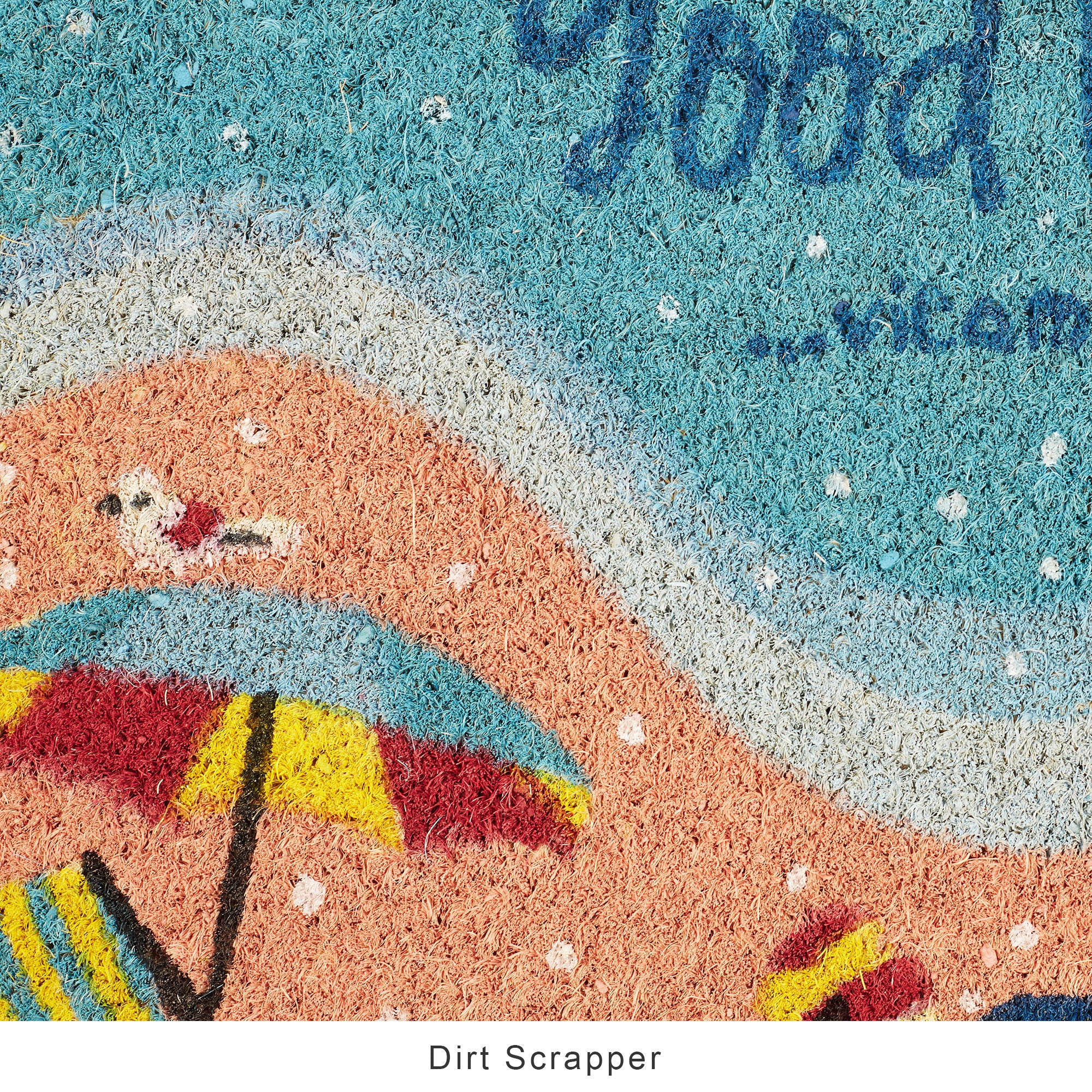 Good Life Is  Vitamin Sea Printed Coir Doormat 40x60 CM in Coral Colour