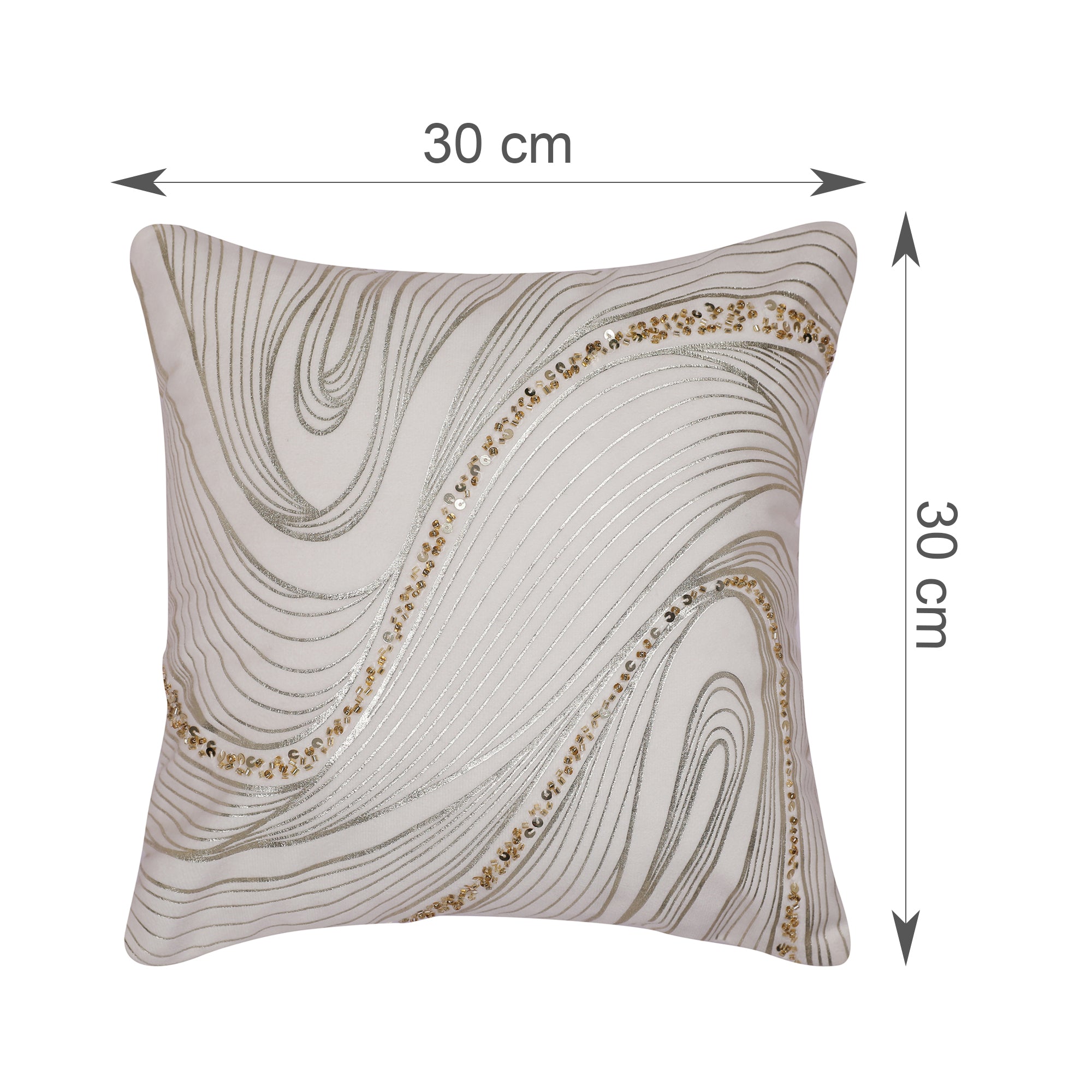 Swarna Cushion Cover White, 30x30cm