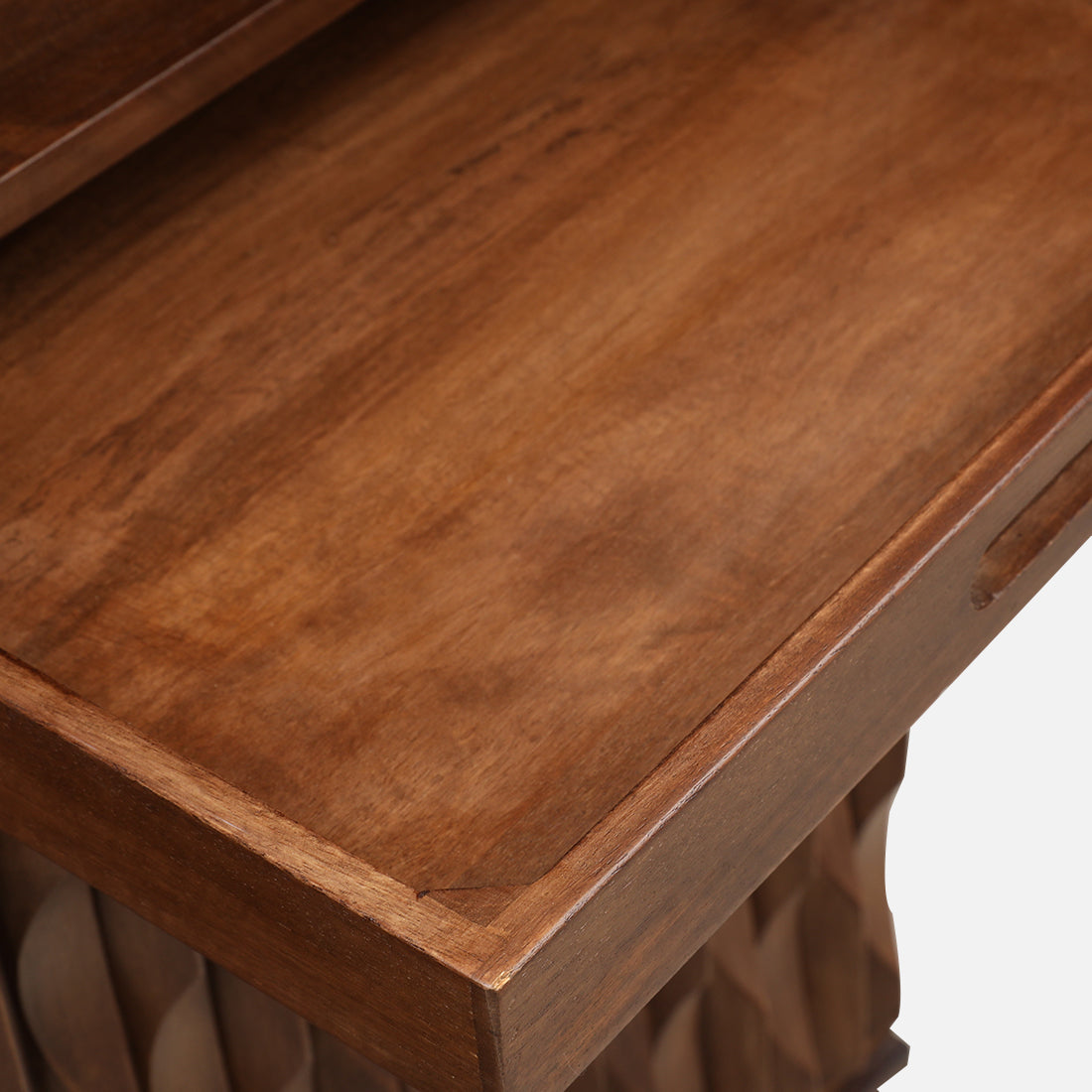 Isak Solidwood Bar Unit in Walnut Colour