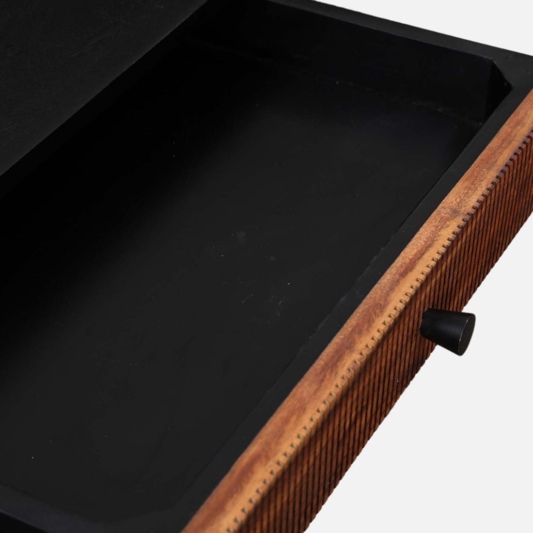 Sven Sheesham Wood(Rosewood) Study Table in Natural Sheesham & Black Colour