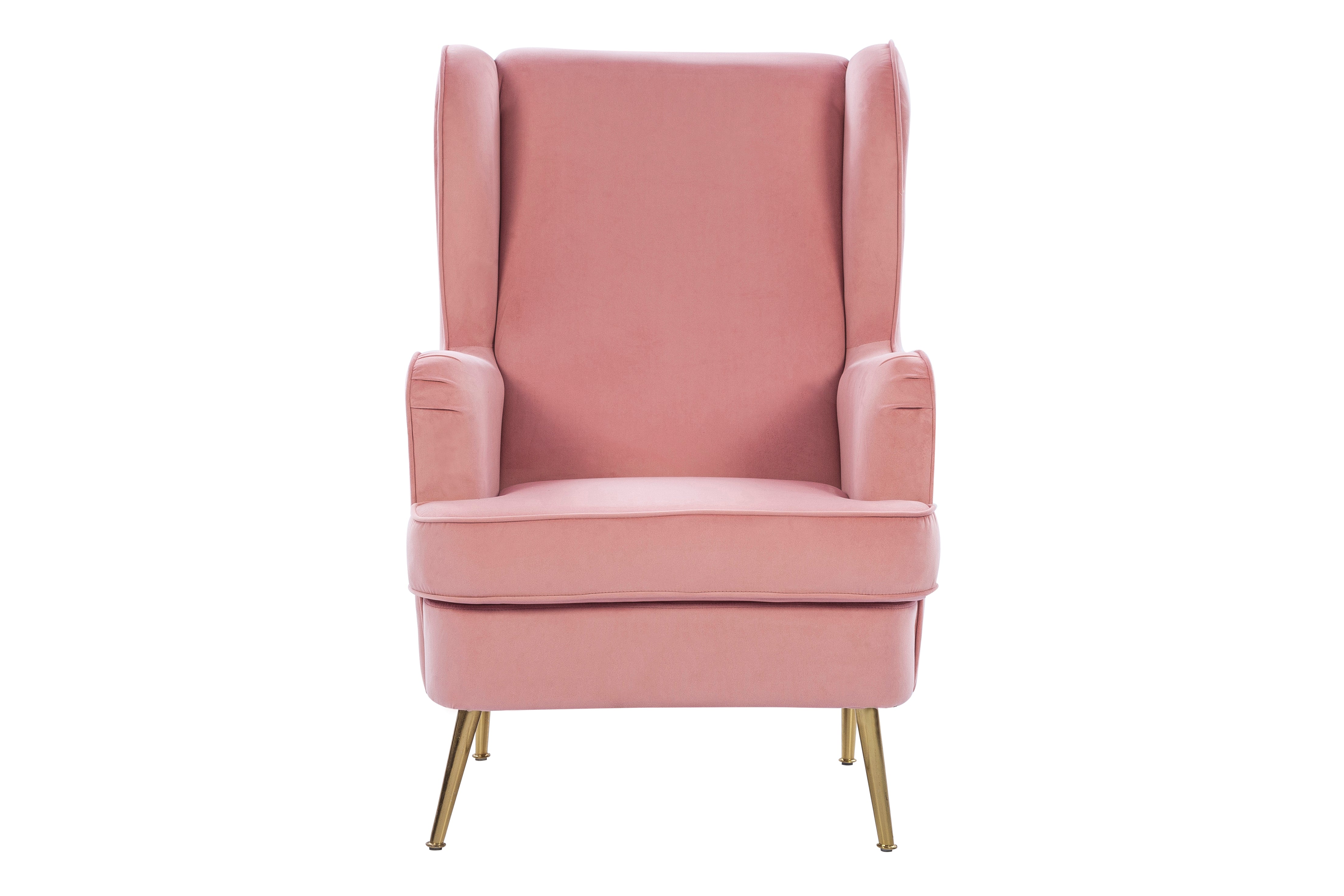 Charm Velvet Arm Chair in Blush Pink Colour