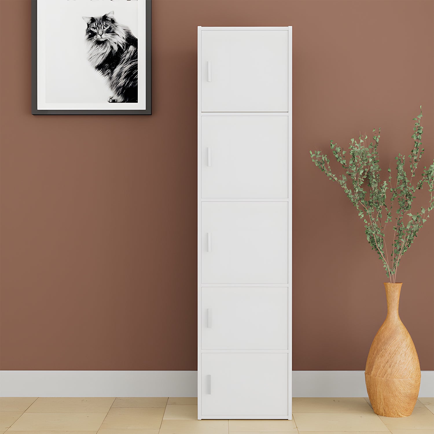 Combo - Buy Albert Engineered Wood 3 Tier + 4 Tier + 5 Tier Cabinet in White Colour