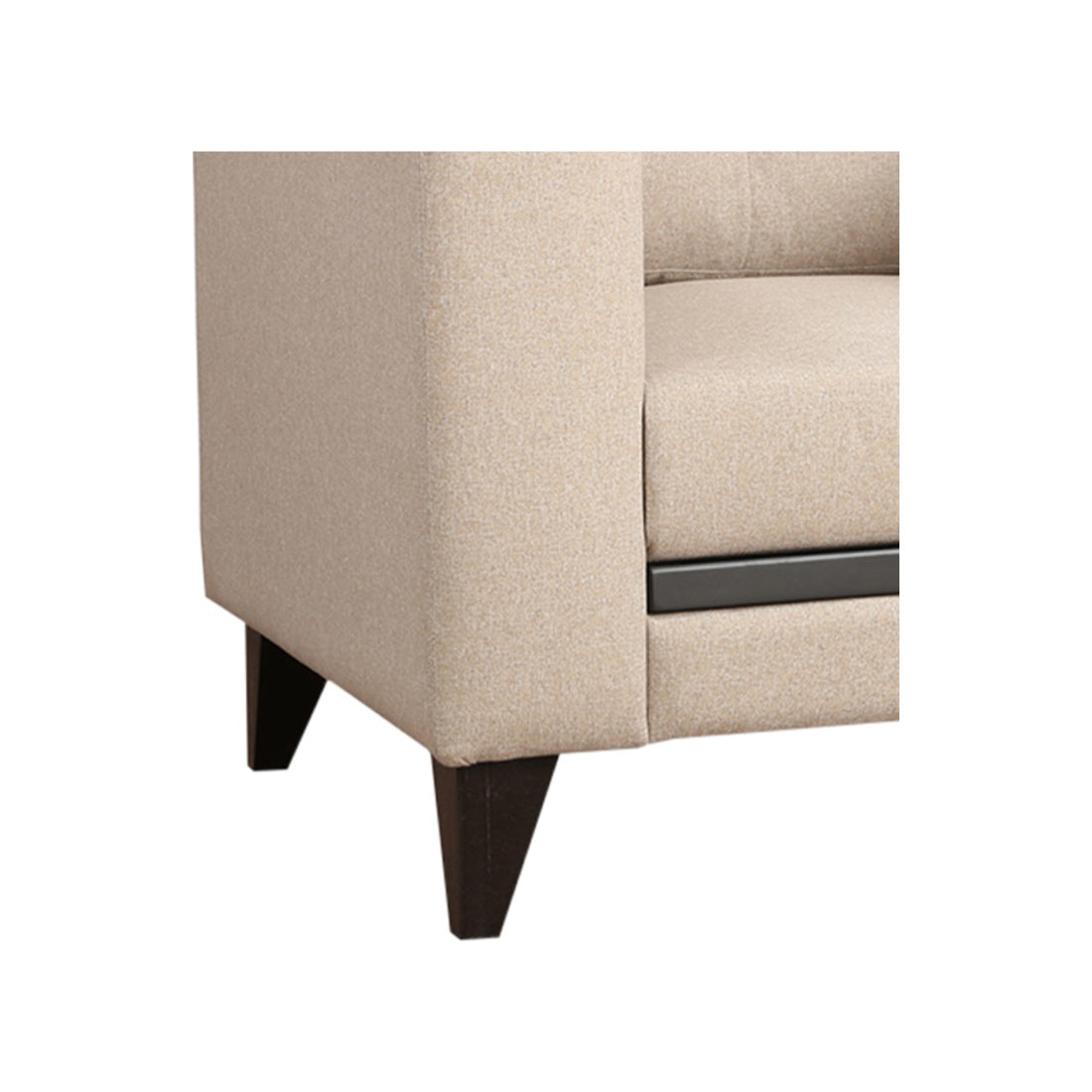 Garcia Fabric Single Seater Sofa in Beige Colour
