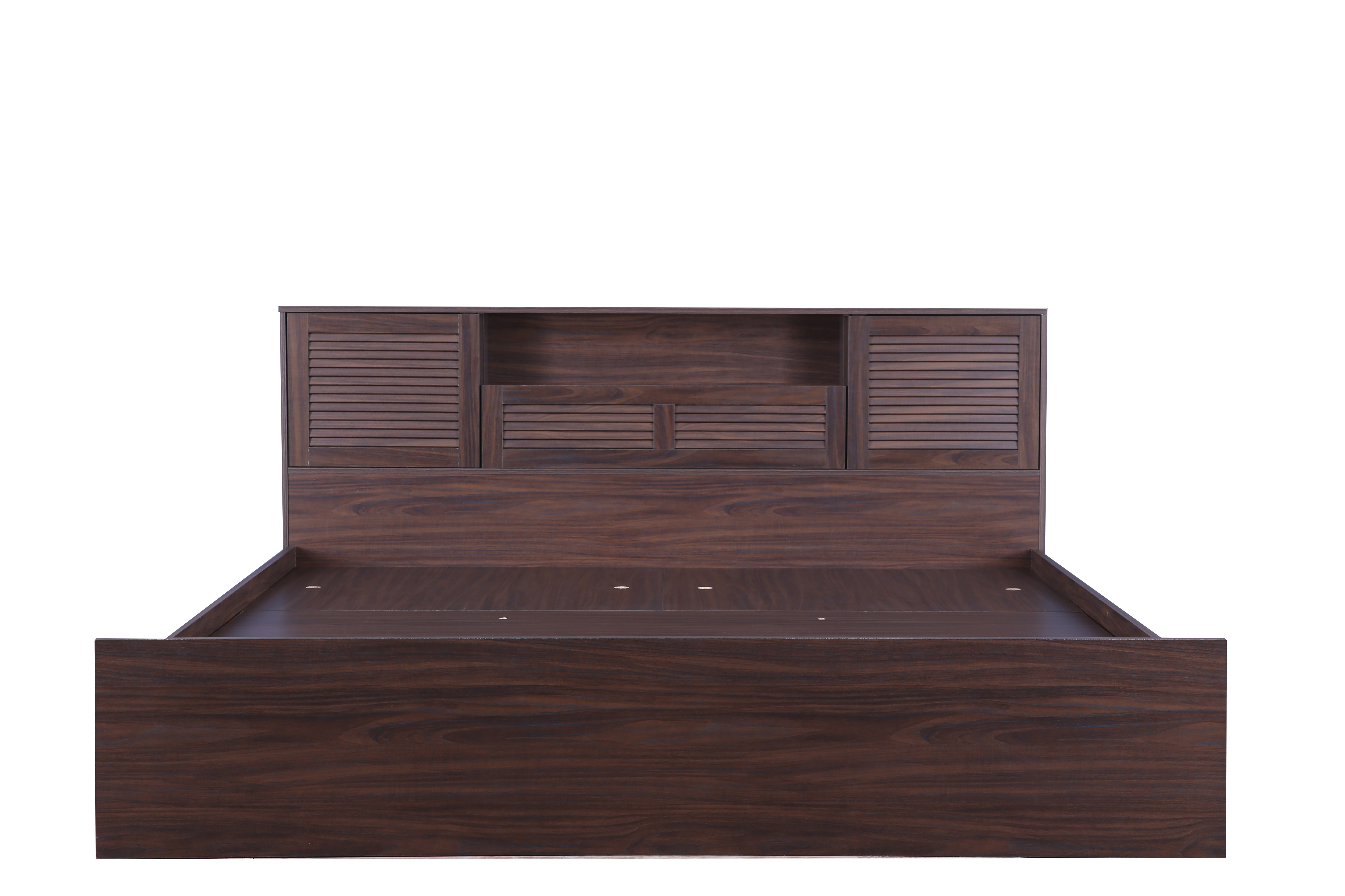 Bolton King Bed with Hydraulic storage in Walnut Colour