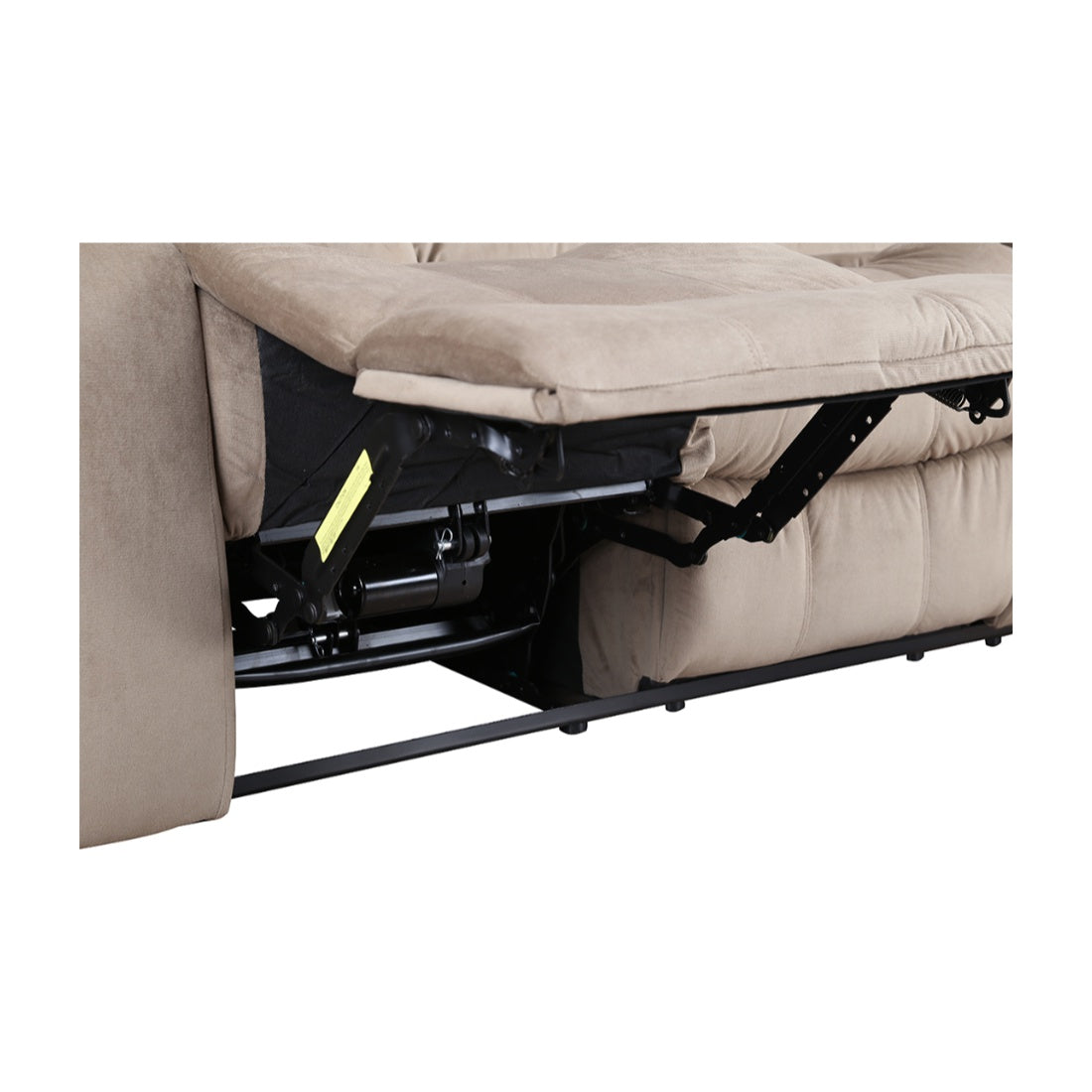Bradford Fabric Three Seater Recliner in Beige Colour