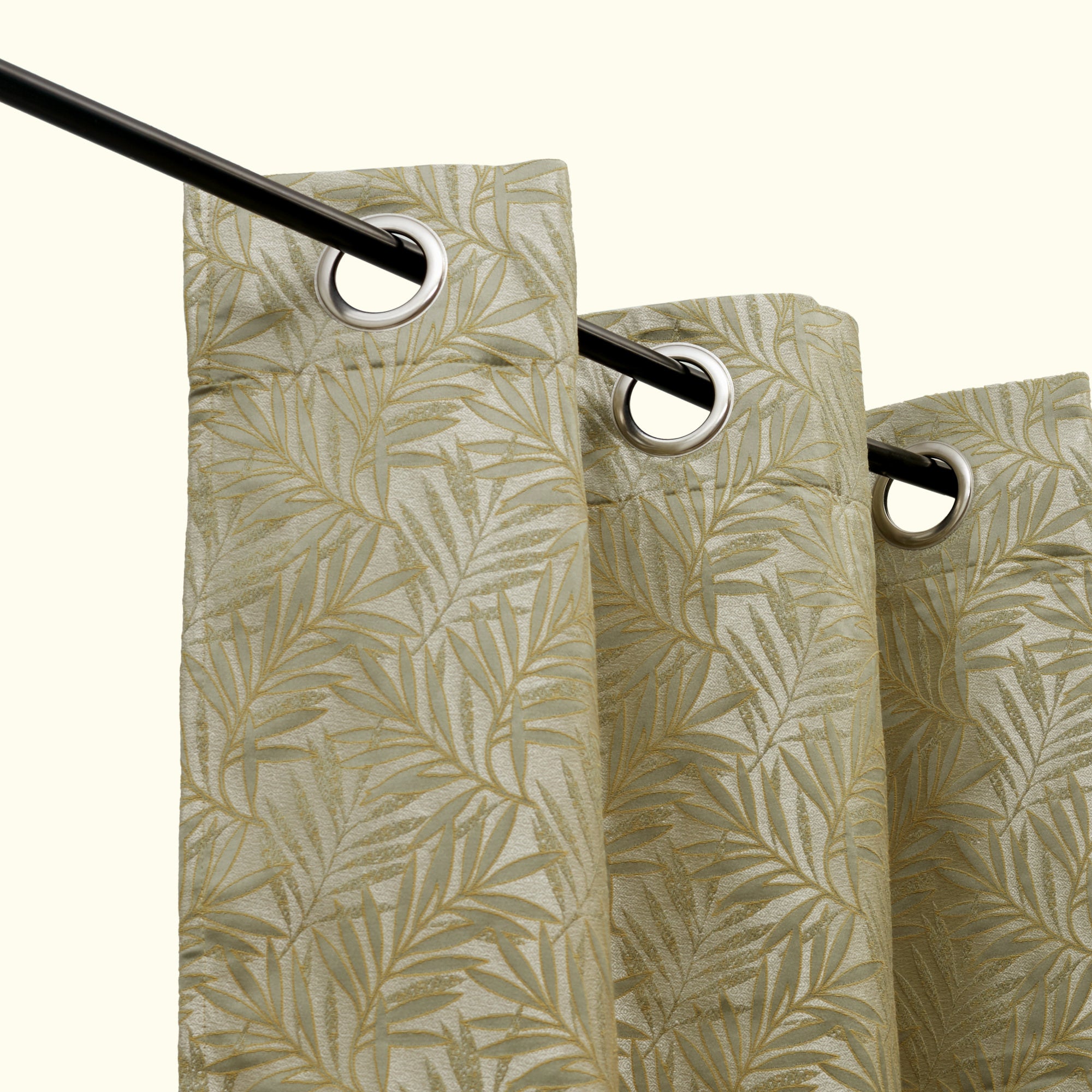 Amour Set of 2 Jacquard Dim Out Door Curtains 7 Feet in Turq Colour