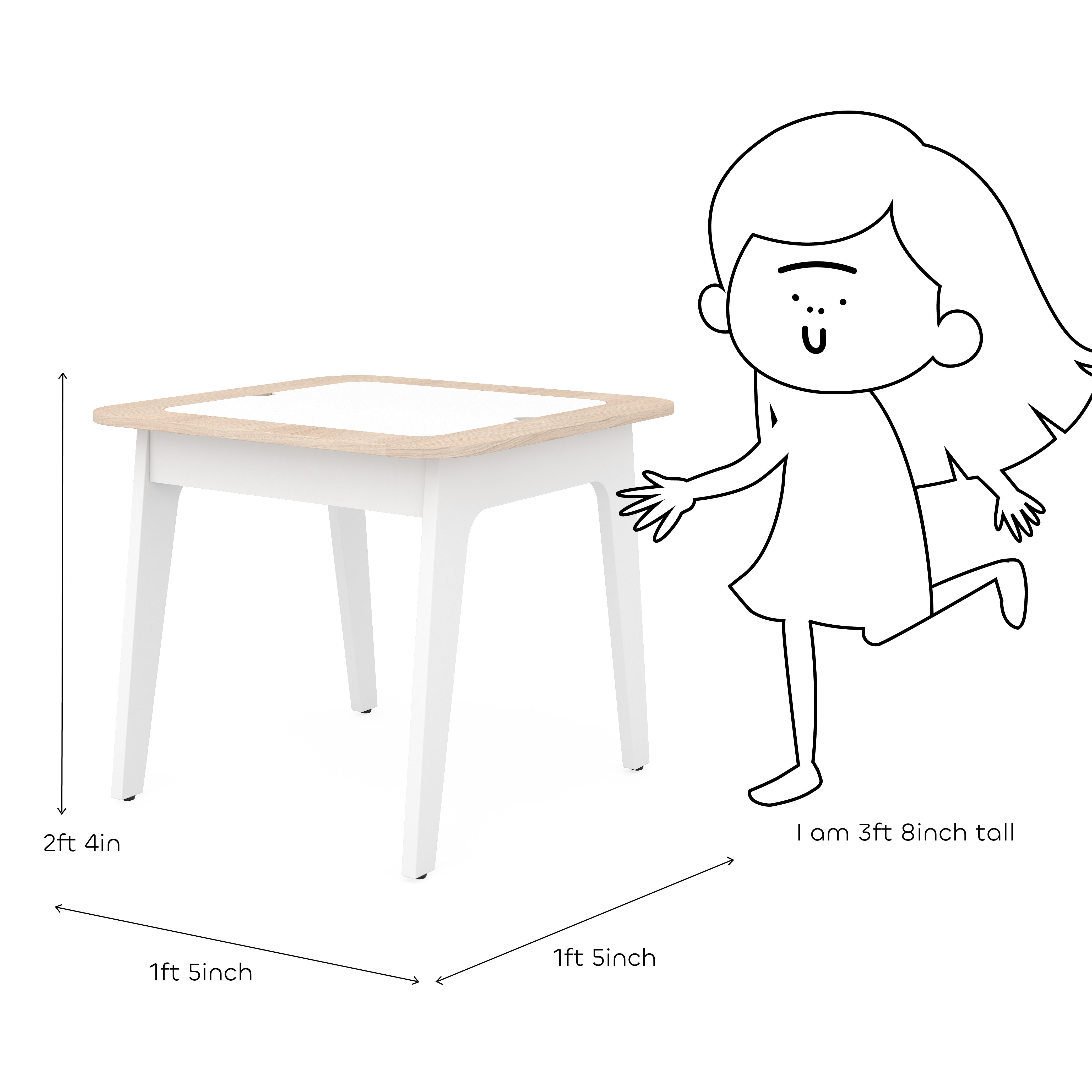 Roobik Activity Table & Chair in Chestnut Colour