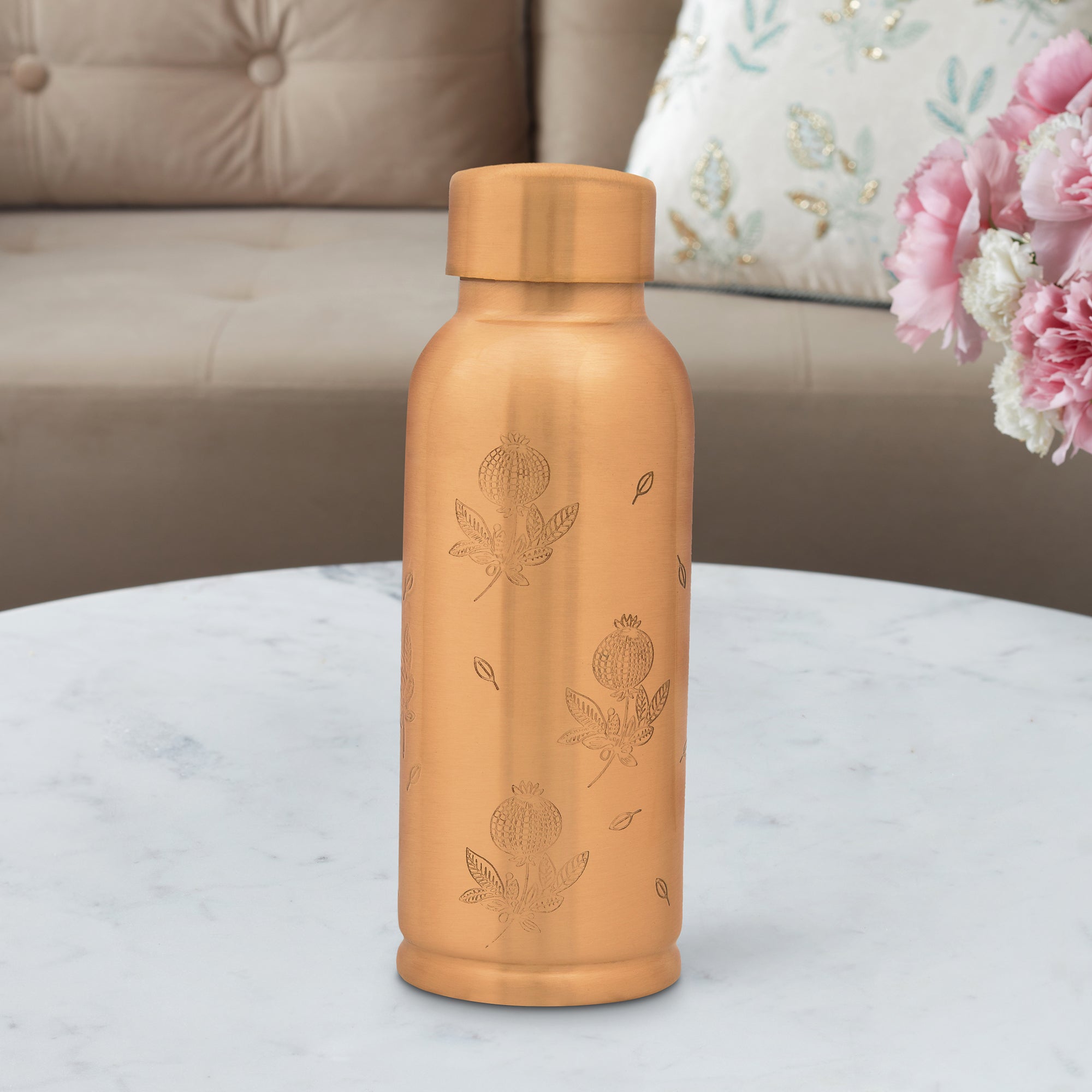 Anar Matte Copper Bottle 750ml in Copper Colour