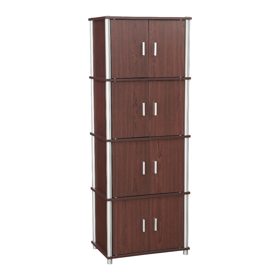 Jacob Engineered Wood Multipurpose Cabinet in Cherry Brown Colour