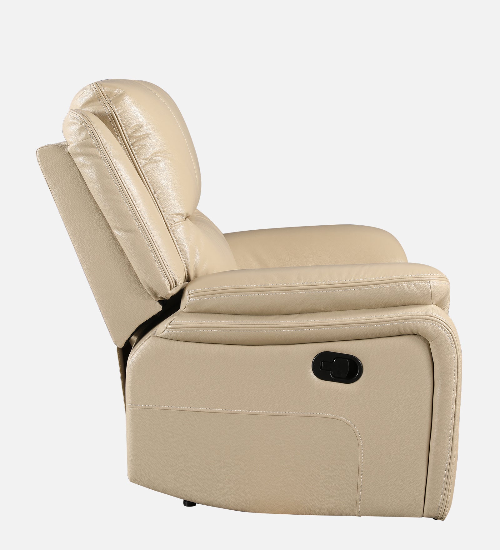 Murray Half Leather Single Seater Recliner in Beige Colour