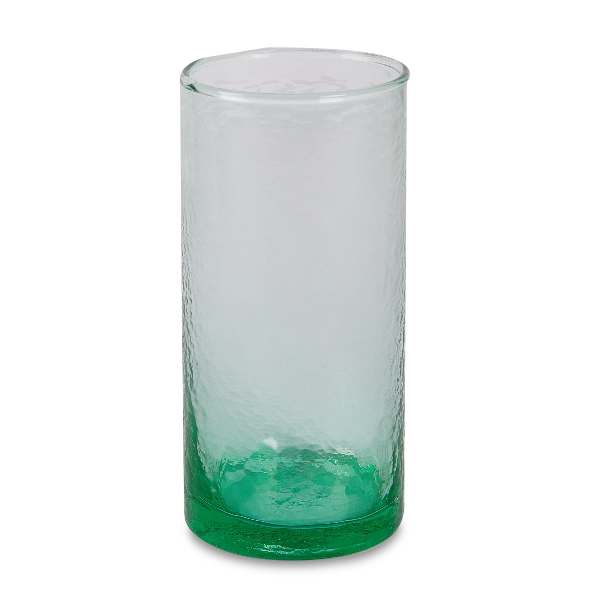 Ikigai Hammered Water Glass Set of 4 in Green Colour