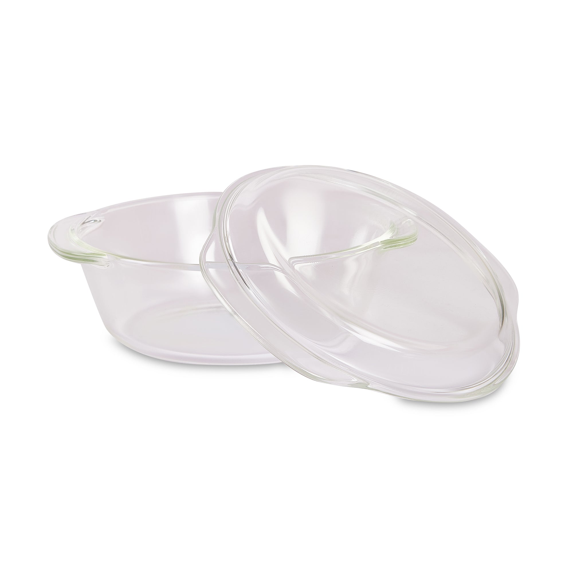 Fiesta Borosilicate Glass Casserole Set of 4 in Clear Colour